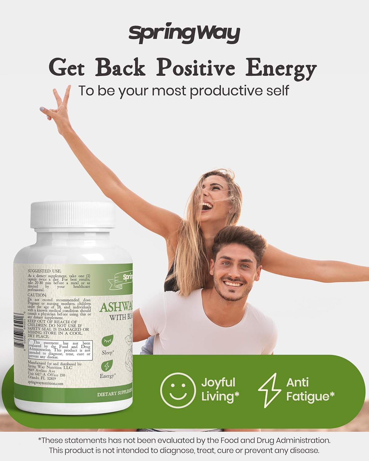 Ashwagandha 650mg Capsules with Organic Black Pepper - Promotes Relaxation, Energy, Immune Support - Vegan, Non-GMO, Gluten-Free