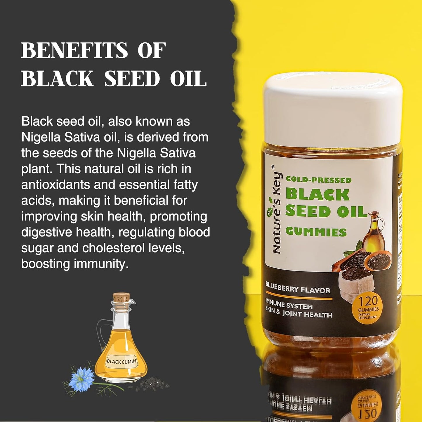 Ashwagandha and Black Seed Oil Gummies for Natural Wellness and Immune Support