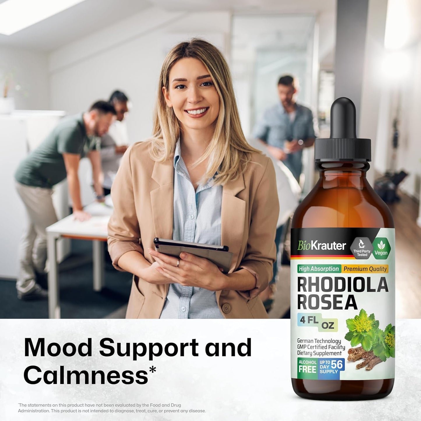 Ashwagandha and Rhodiola Rosea Tincture Bundle - 4 Fl. Oz. Each