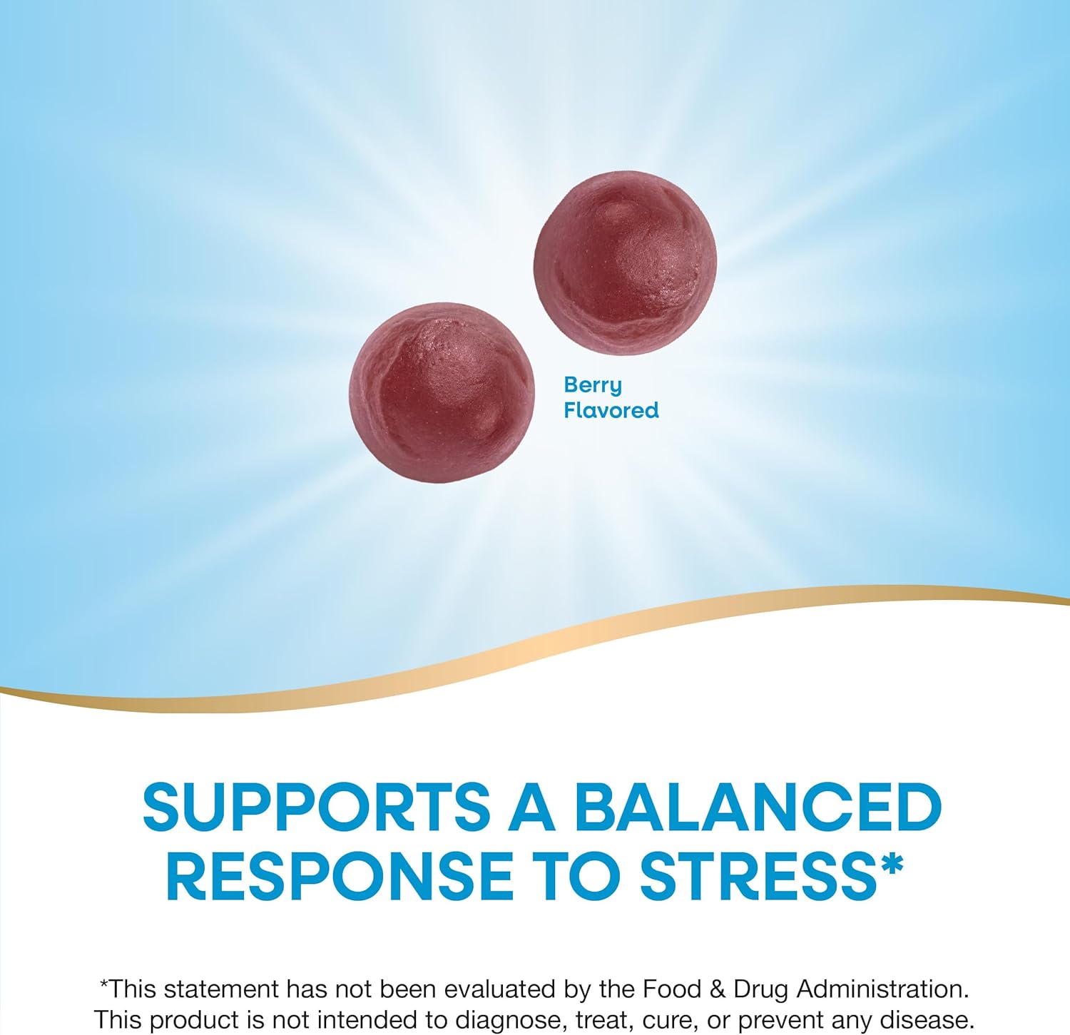 Ashwagandha Berry Flavored Gummies, 125mg Per Serving, Stress-Reducing Adaptogenic Herb, 90 Gummies