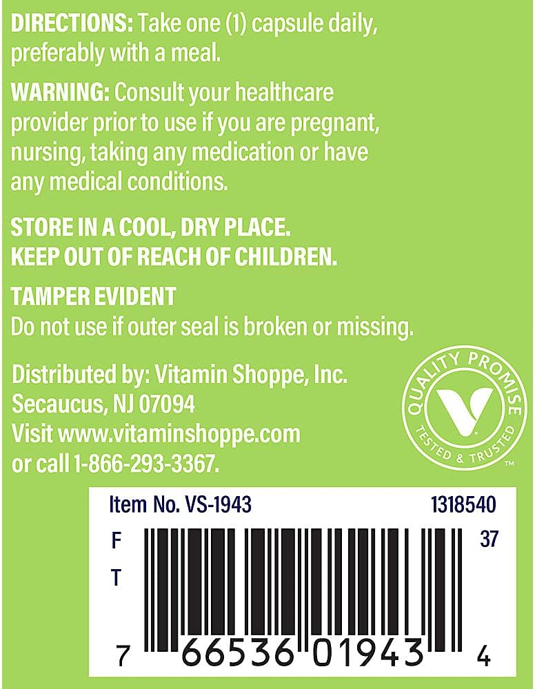Ashwagandha Extract 470MG Capsules - Herbal Supplement for Energy, Vitality, & Stress Management by The Vitamin Shoppe