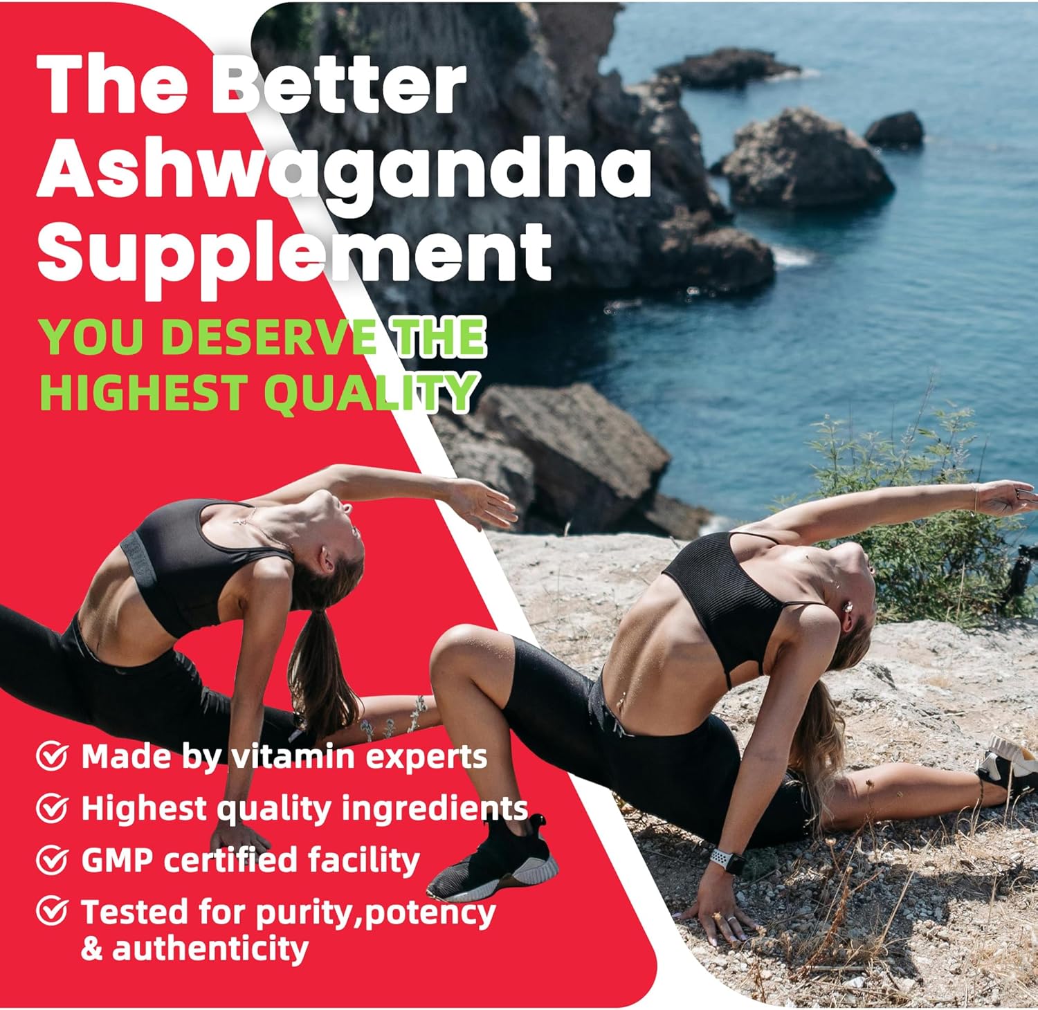 Ashwagandha Gummies for Stress Relief, Calm Mood & Cognitive Support - 60 Gummies for Men and Women