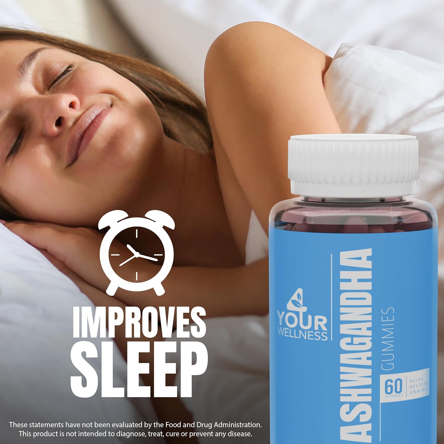 Ashwagandha Gummies Mixed Berry KSM-66 with Lion's Mane & Vitamin-D for Daily Focus Boost - 240 Count, Non-GMO & Gluten-Free