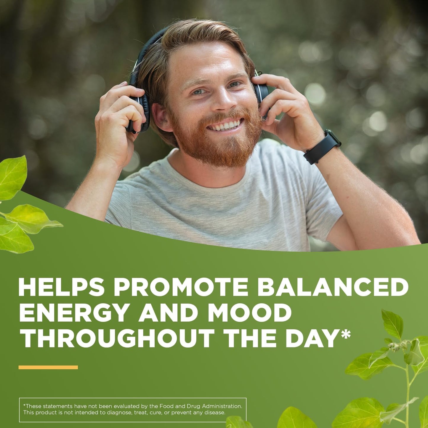 Ashwagandha KSM-66 Capsules for Occasional Stress Relief, Dietary Supplement, 1 Month Supply