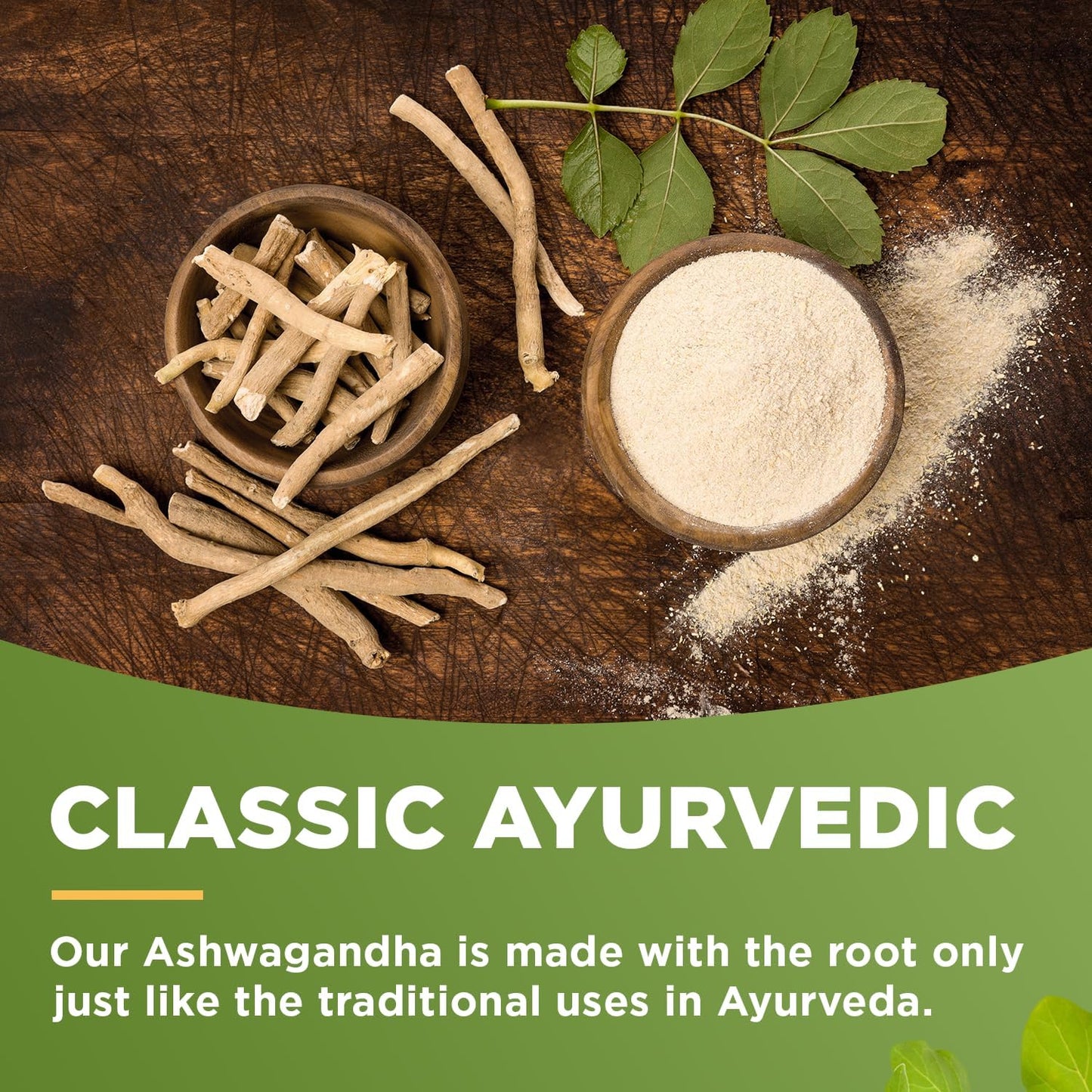 Ashwagandha KSM-66 Capsules for Occasional Stress Relief, Dietary Supplement, 1 Month Supply