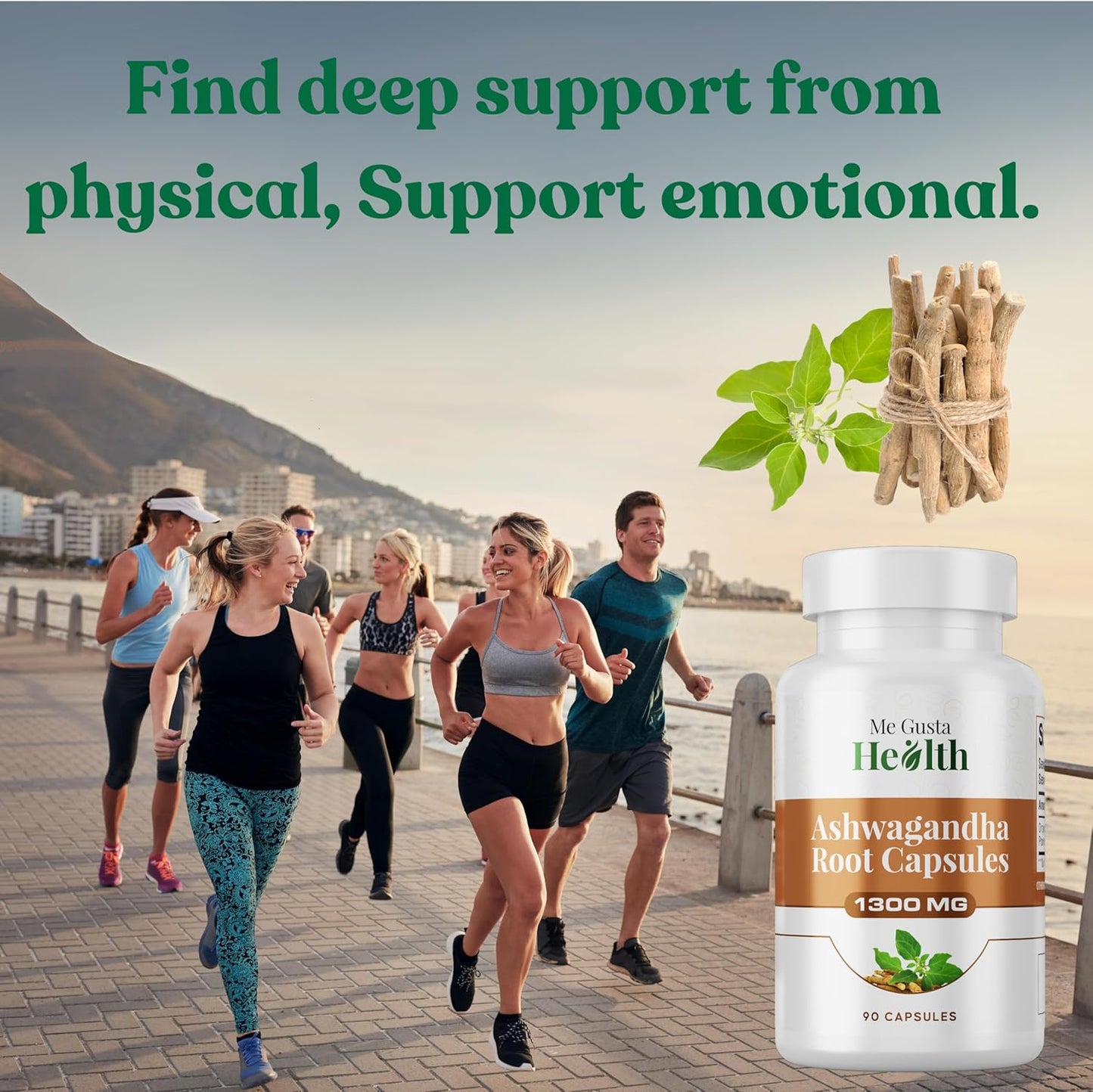 Ashwagandha Root Capsules 1300mg for Metabolism, Immune & Mood Support - Energy & Sleep Aid - 90ct Non-GMO - ME GUSTA HEALTH