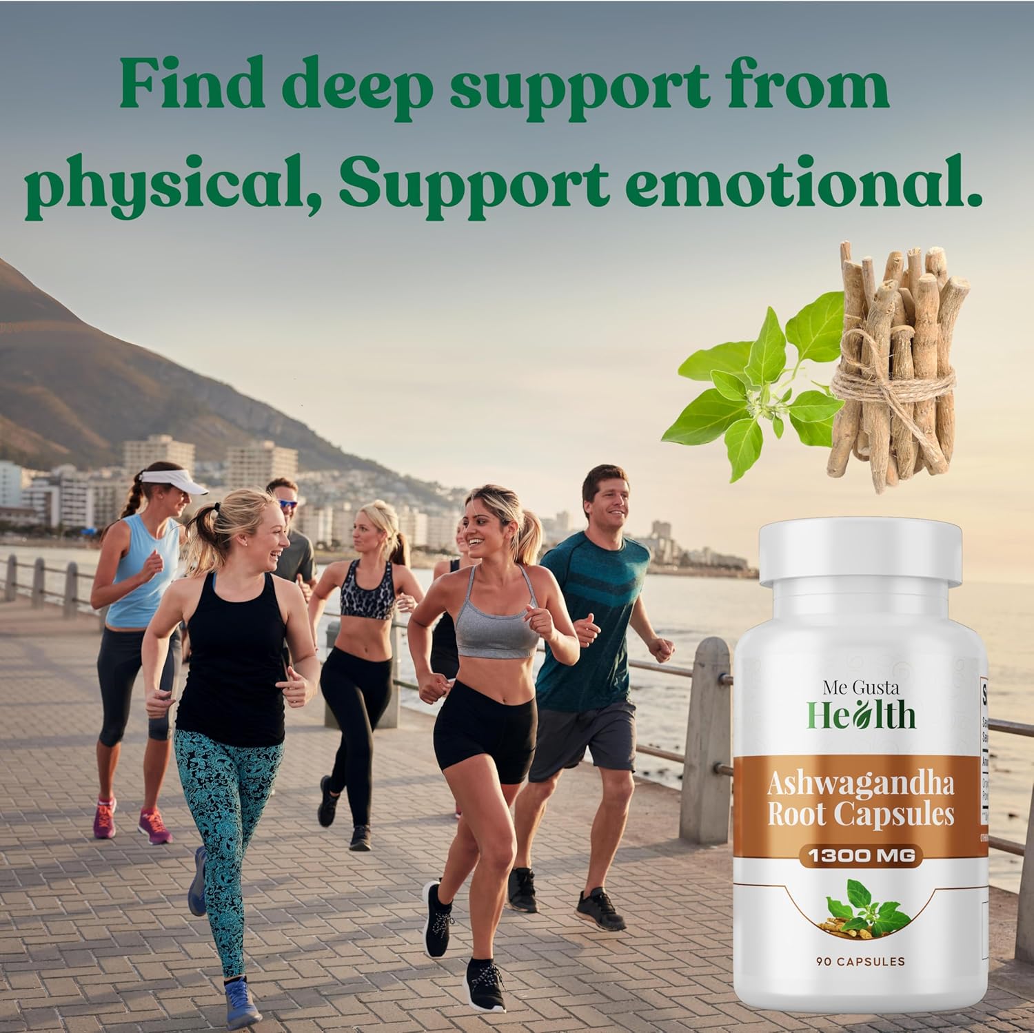 Ashwagandha Root Capsules 1300mg for Metabolism, Immune & Mood Support - Energy & Sleep Aid - 90ct Non-GMO - ME GUSTA HEALTH