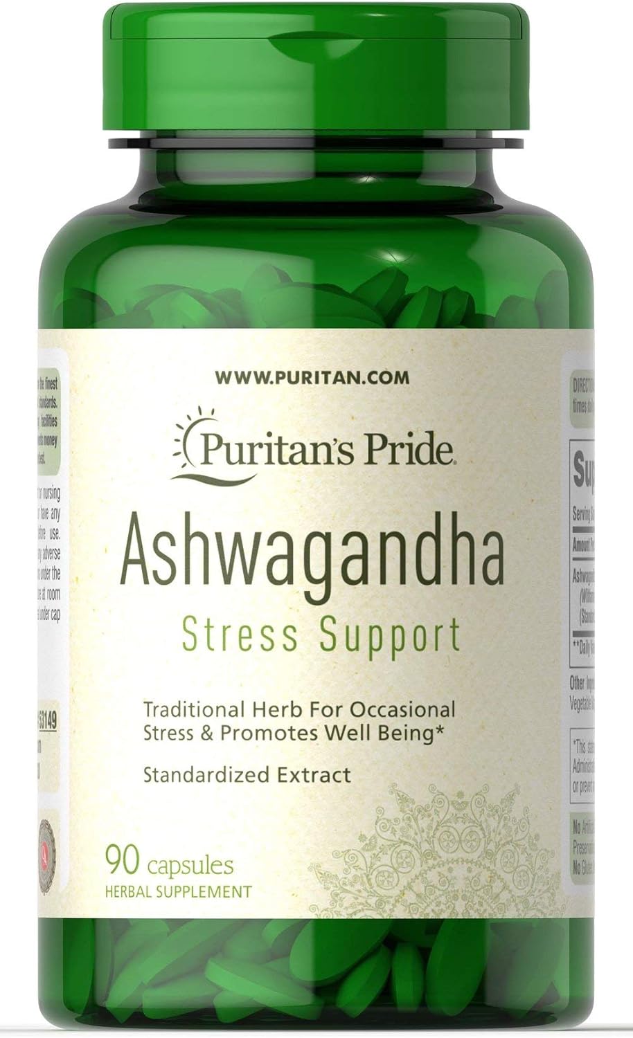 Ashwagandha Supplement for Occasional Stress Relief - Puritan's Pride