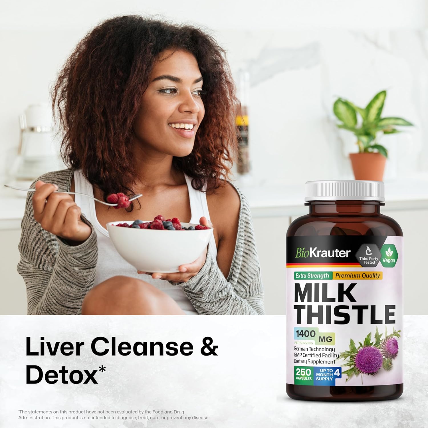 Ashwagandha Tincture and Milk Thistle Capsules Bundle - 4 Fl. Oz. & 250 Capsules