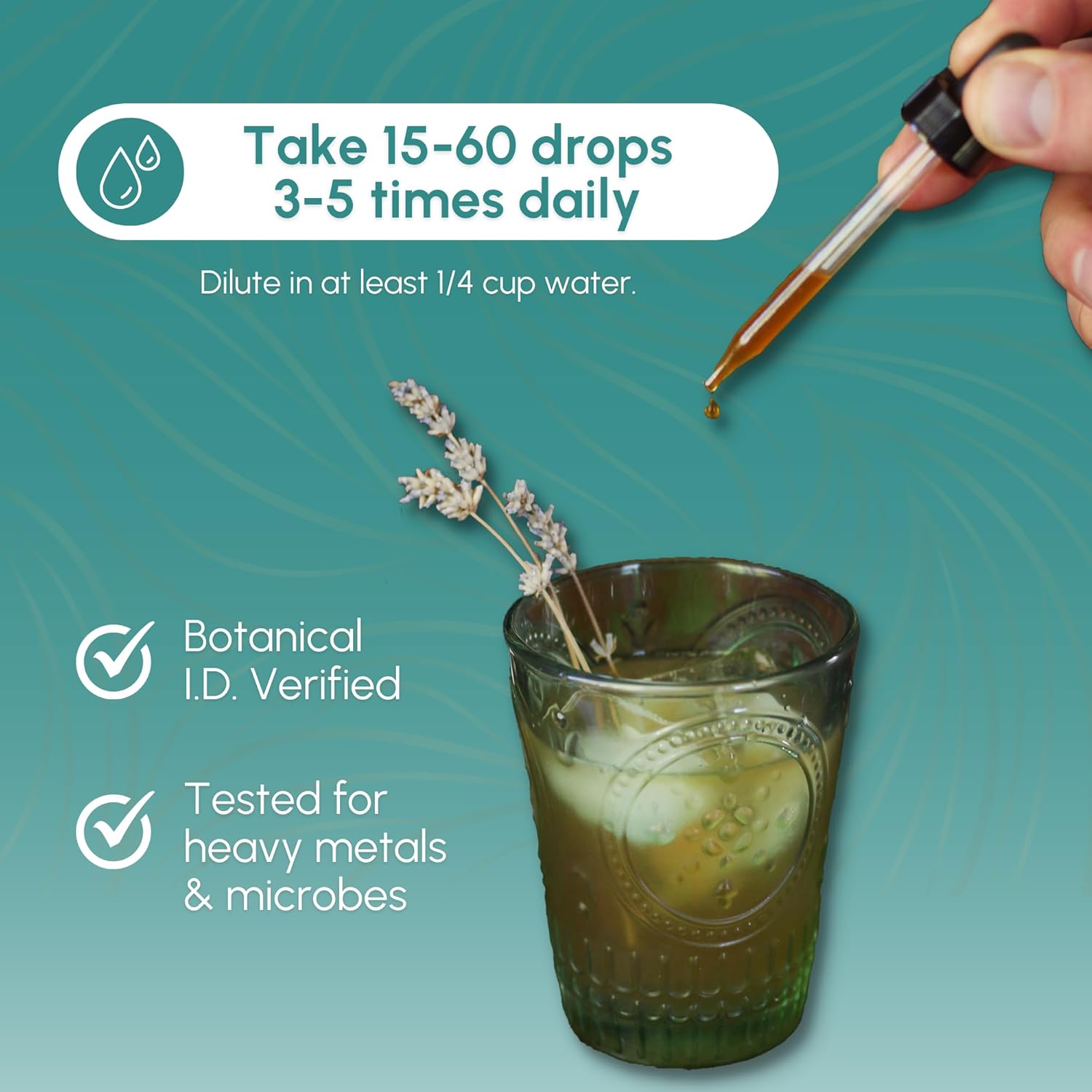 Ashwagandha Tincture with Five Herbal Flavors - Boost Vitality, Relax Mind, Support Immune System - 2 Fl Oz Bottle