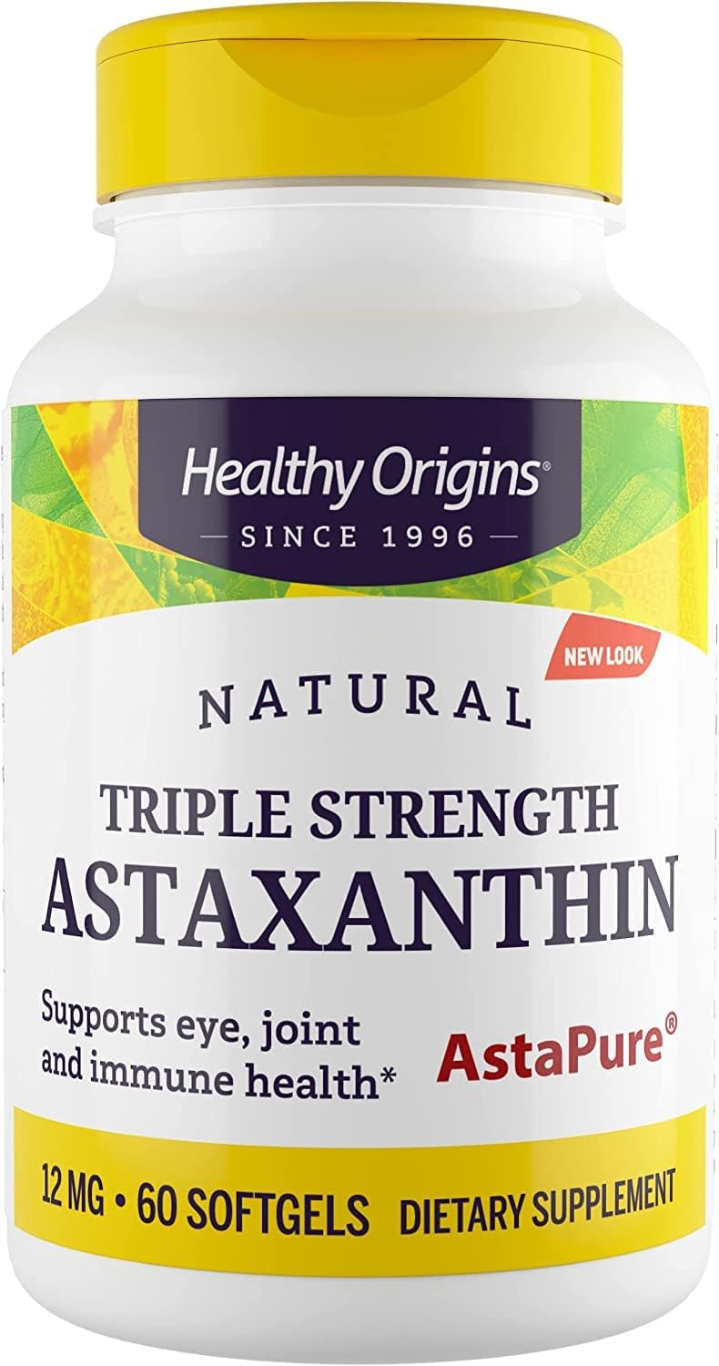 Astaxanthin Triple Strength Softgels by Healthy Origins - 60 Count