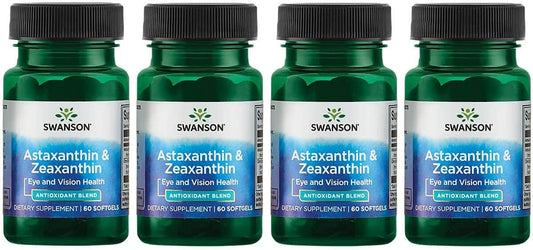 Astaxanthin & Zeaxanthin Antioxidant Supplement for Eye, Brain, and Skin Health - 240 Softgels