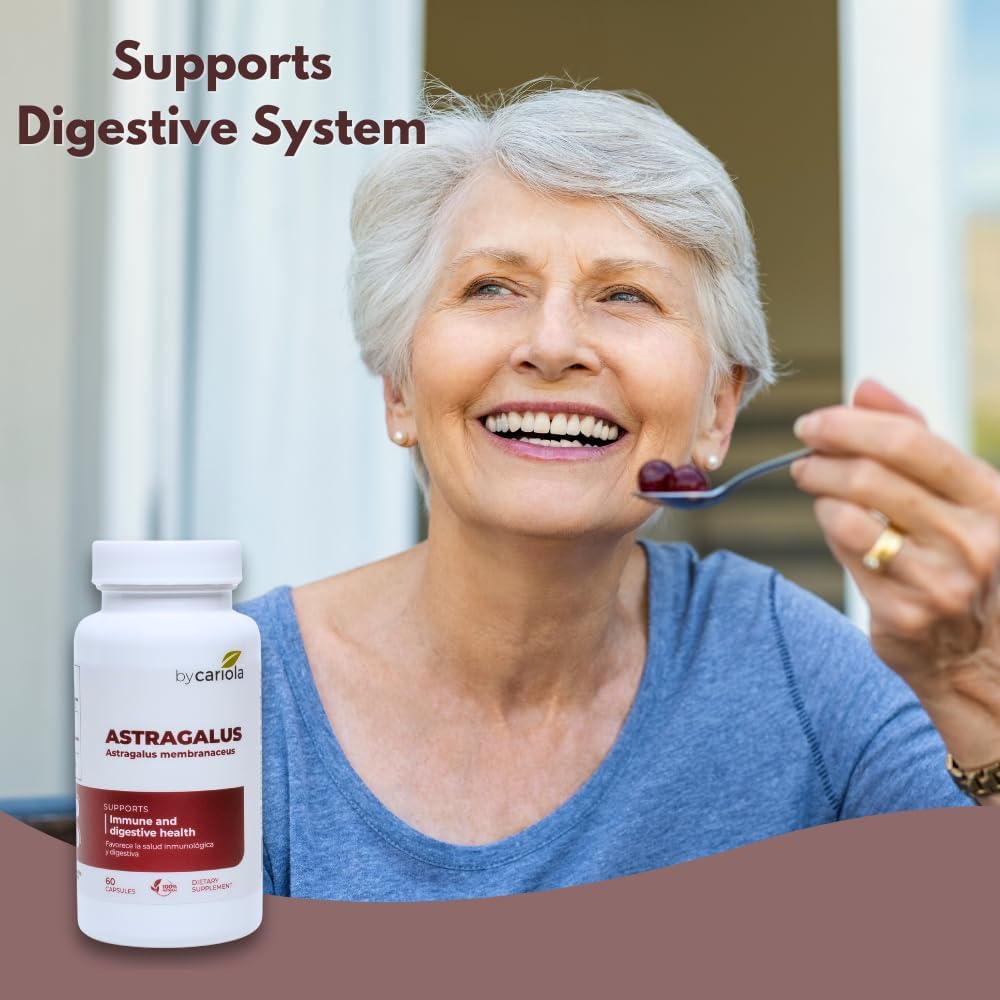 Astragalus Capsules for Immune & Digestive Support - Boost Energy with Natural Formula - Astragalus membranaceus - 60 Count