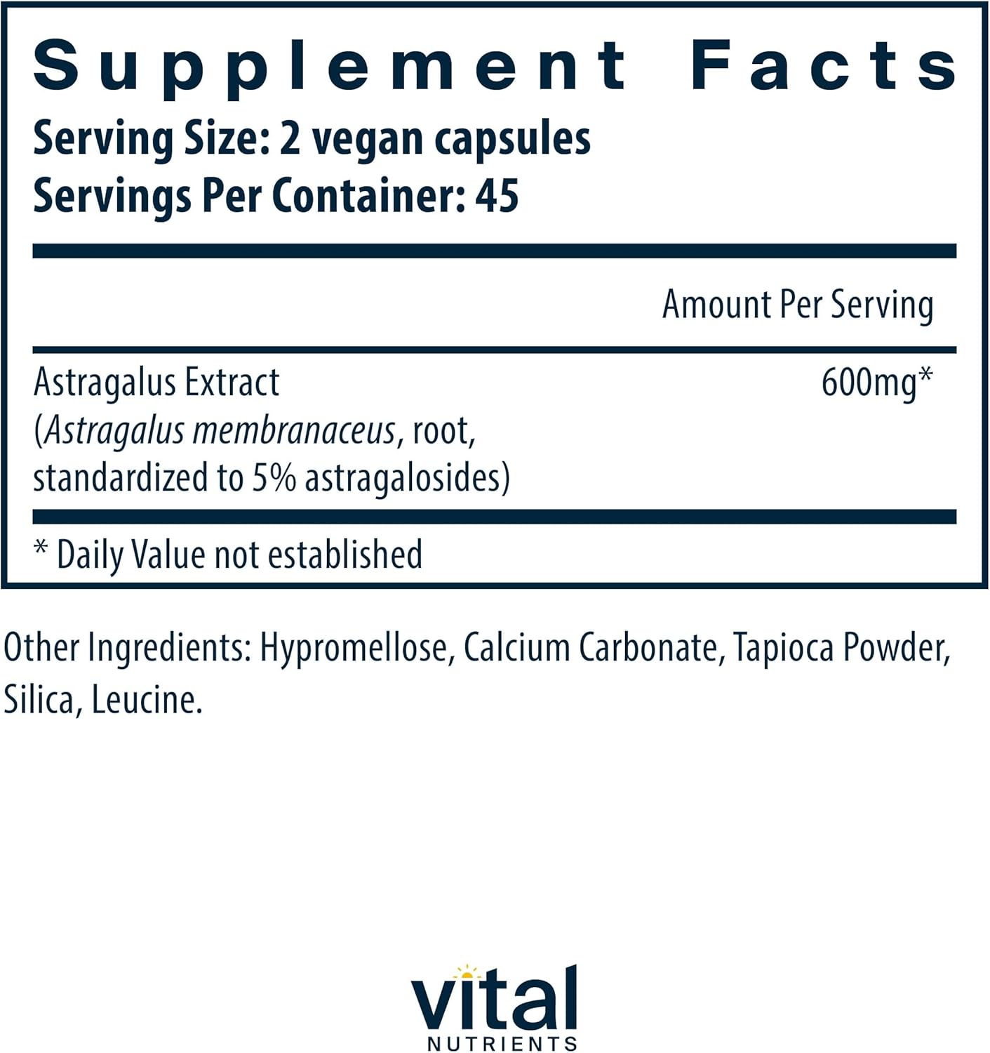 Astragalus Root Extract Capsules - Vegan Herbal Immune Support - 90 Vegetarian Capsules - 300mg