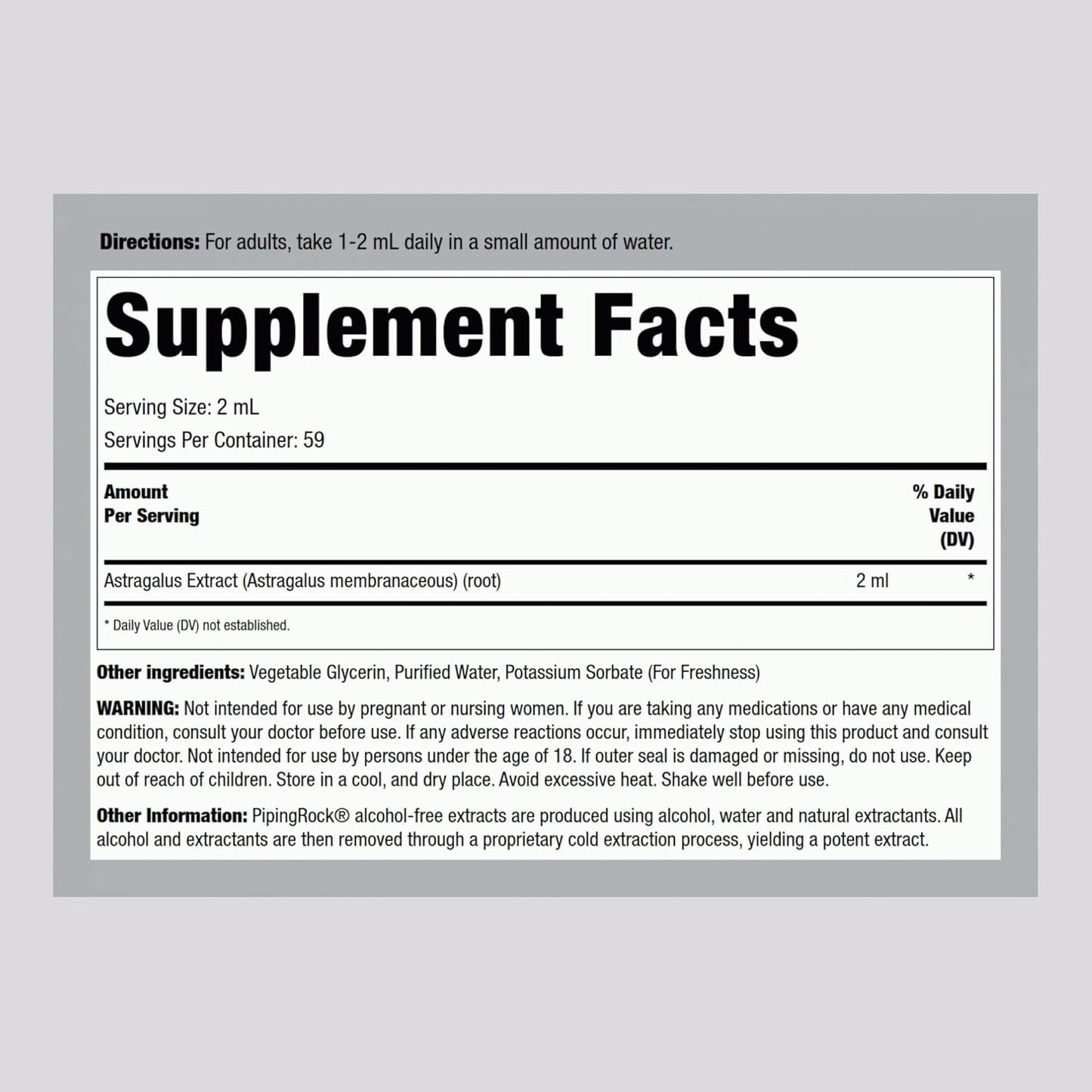 Astragalus Root Extract Tincture - 4 fl oz, Certified Botanical, Vegetarian, Non-GMO, Gluten Free