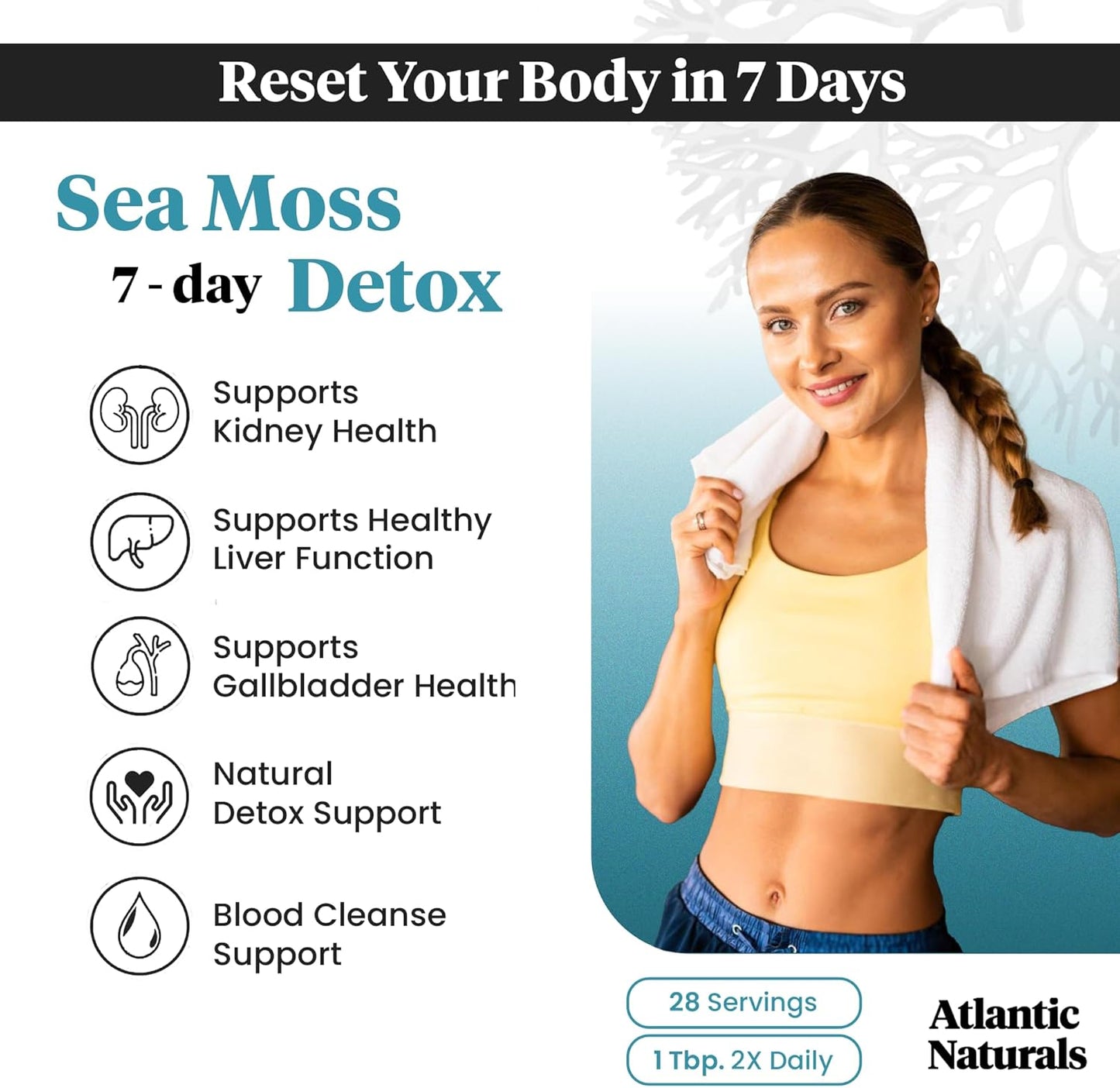 Atlantic Naturals Sea Moss Superfood Bundle with Shrooms Gummies & 7-Day Cleanse - Defense, Focus & Detox Support - BoostGo Australia