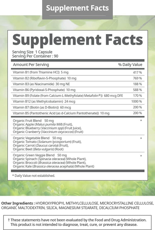 Atomy Vitamin B Complex: Vegan, Gluten-Free, Non-GMO Formula for Overall Health