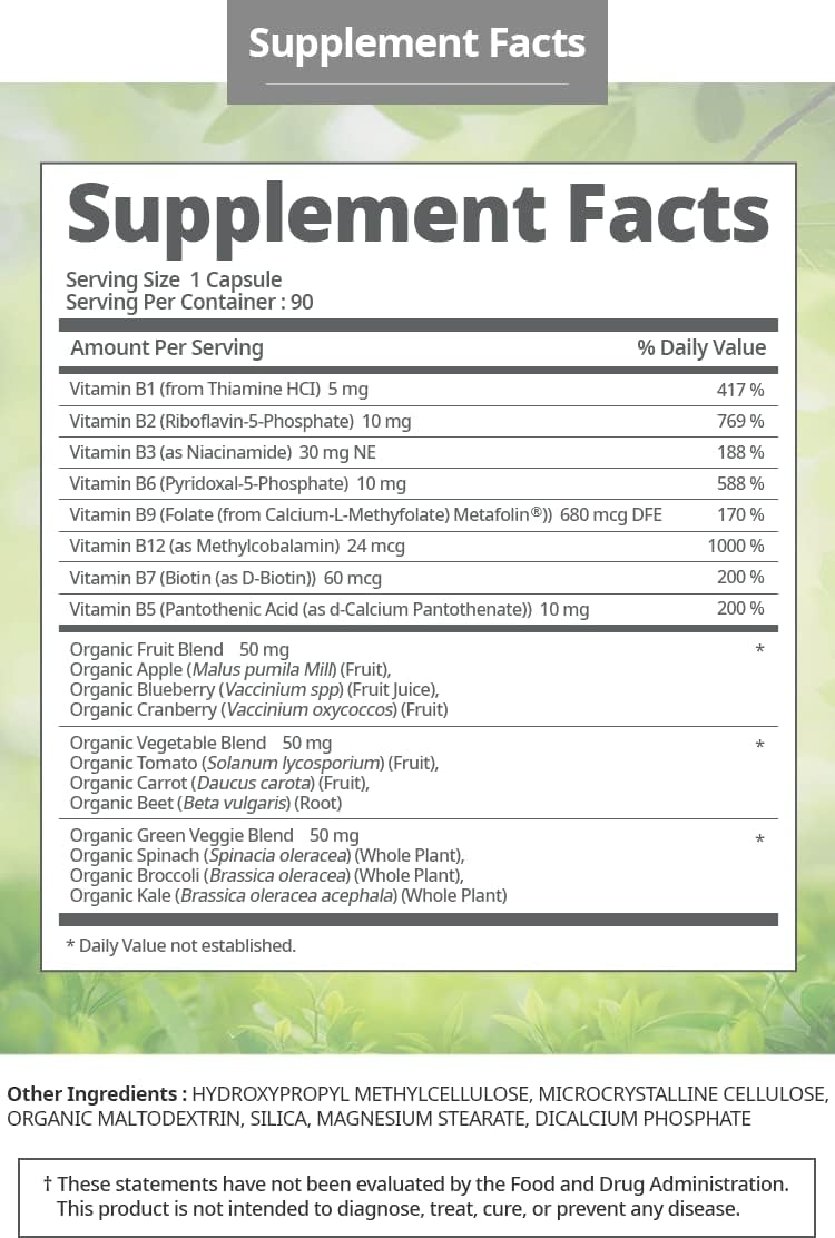 Atomy Vitamin B Complex: Vegan, Gluten-Free, Non-GMO Formula for Overall Health