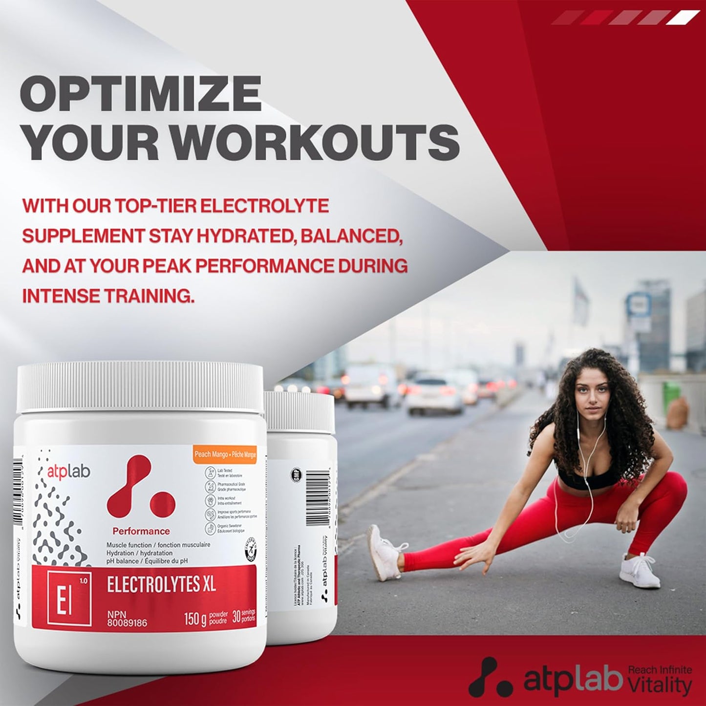 ATP LAB Electrolytes XL 150g - Enhance Performance, Support Muscle Function, Hydration, and pH Balance