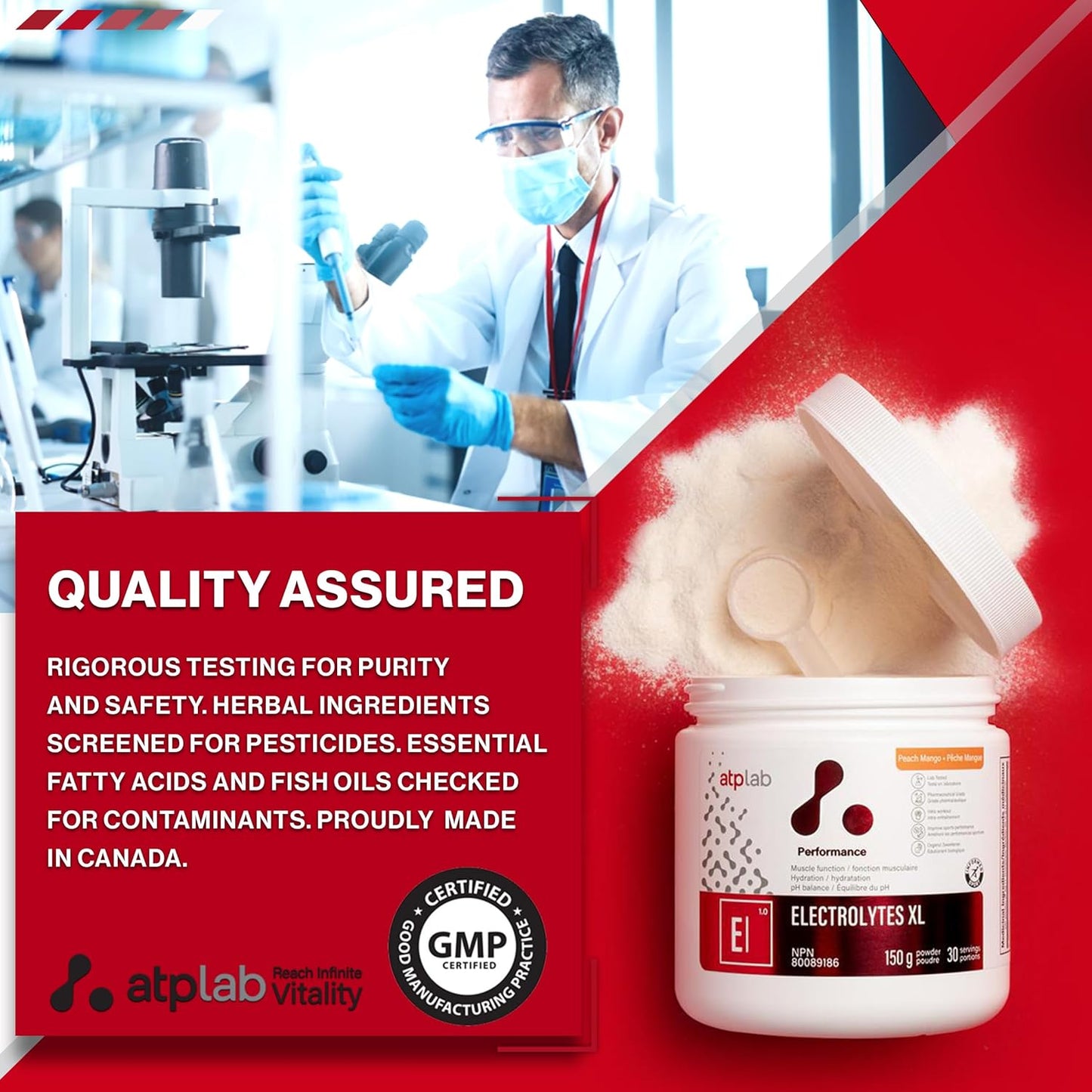 ATP LAB Electrolytes XL 150g - Enhance Performance, Support Muscle Function, Hydration, and pH Balance