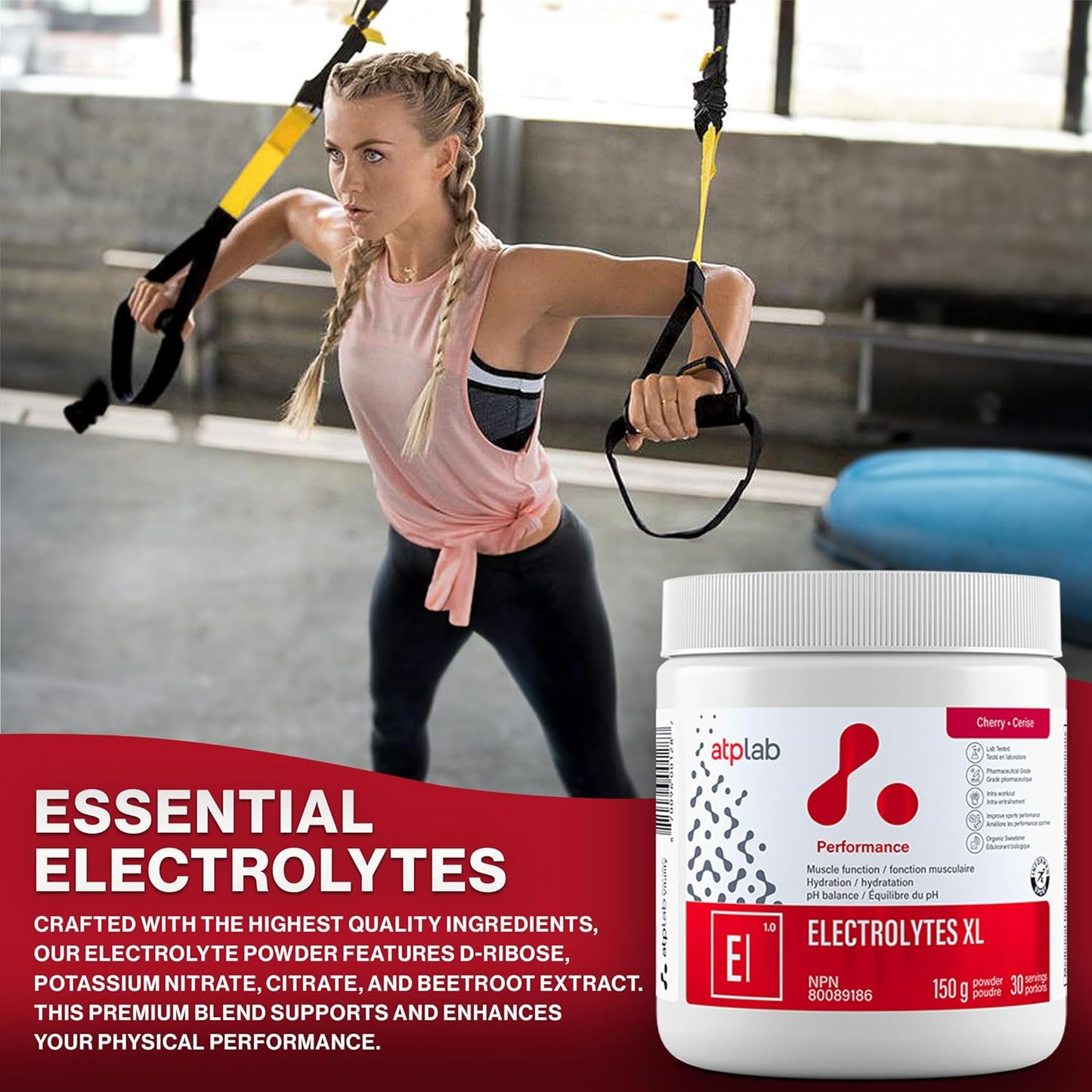 ATP LAB Electrolytes XL 150g - Performance Supplement for Muscle Function, Hydration, and pH Balance