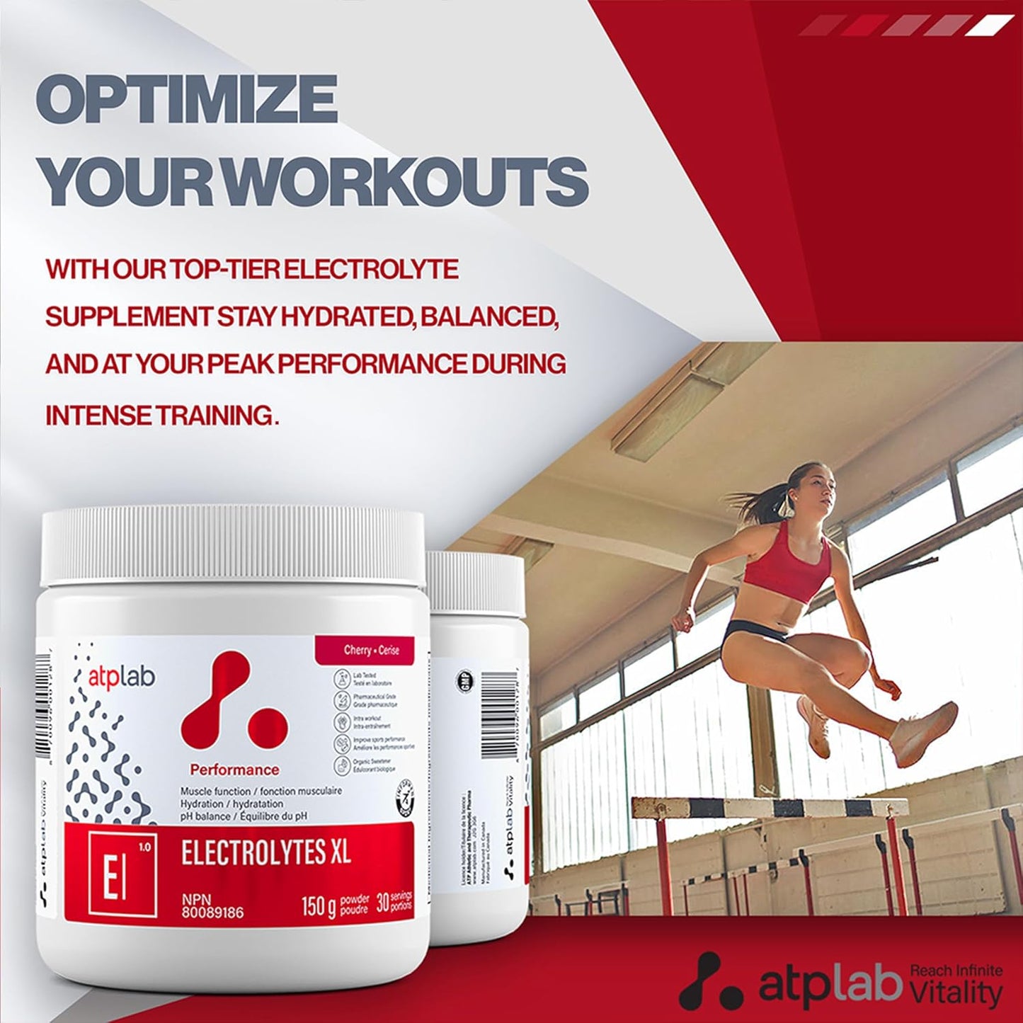 ATP LAB Electrolytes XL 150g - Performance Supplement for Muscle Function, Hydration, and pH Balance