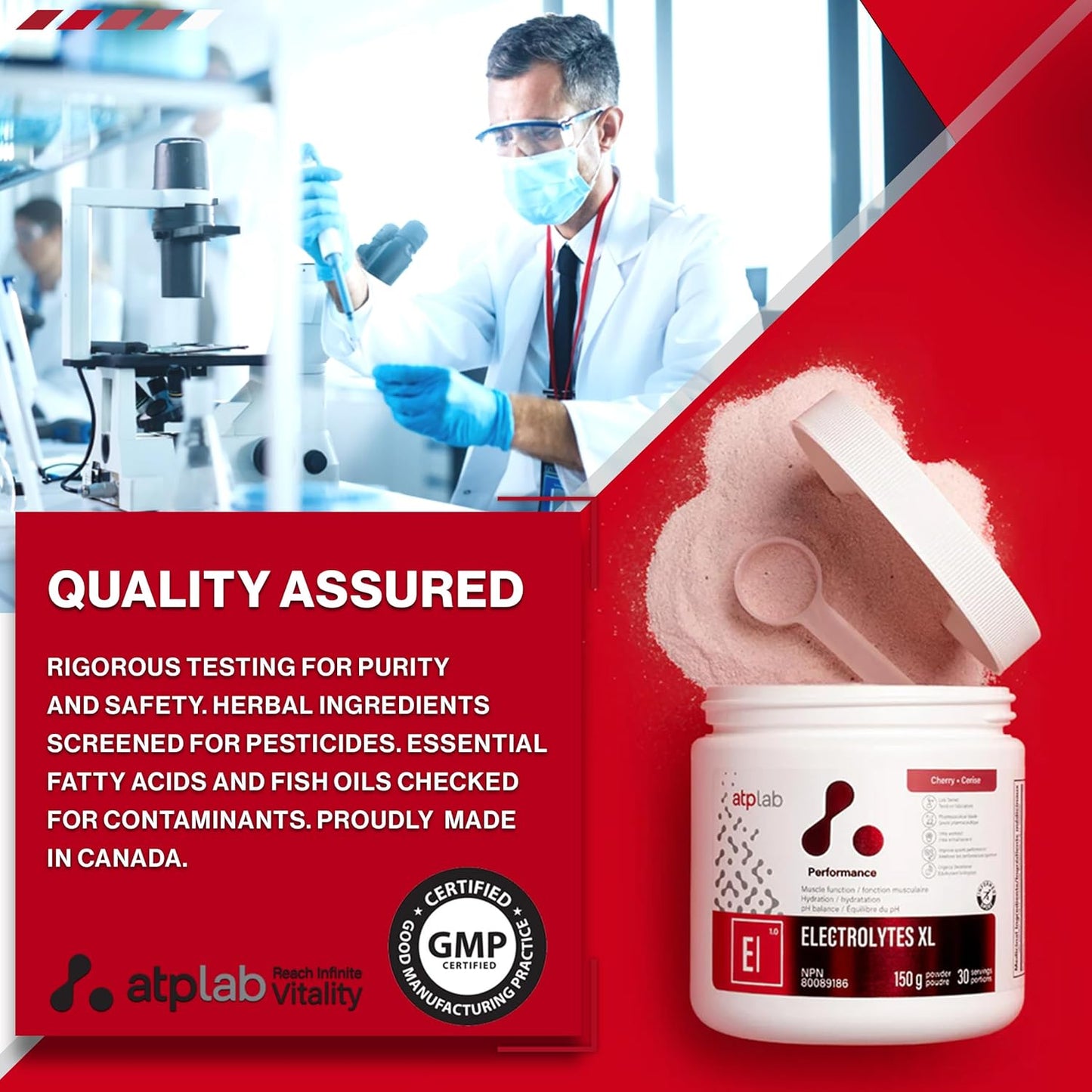 ATP LAB Electrolytes XL 150g - Performance Supplement for Muscle Function, Hydration, and pH Balance