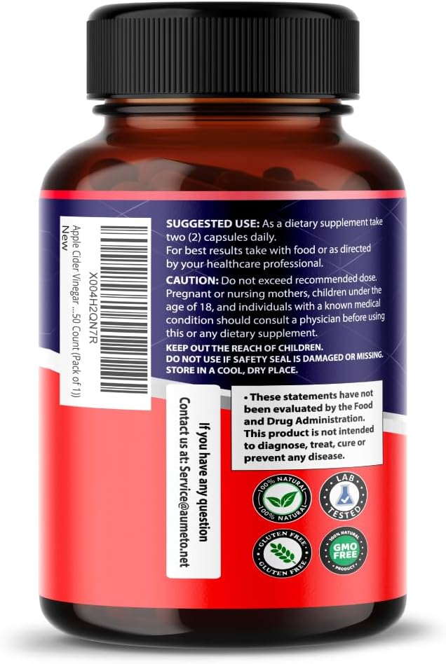 AUMETO Apple Cider Vinegar Berberine Ceylon Cinnamon Turmeric Supplement for Digestion, Immunity, Weight Management - USA Made (150 Count)