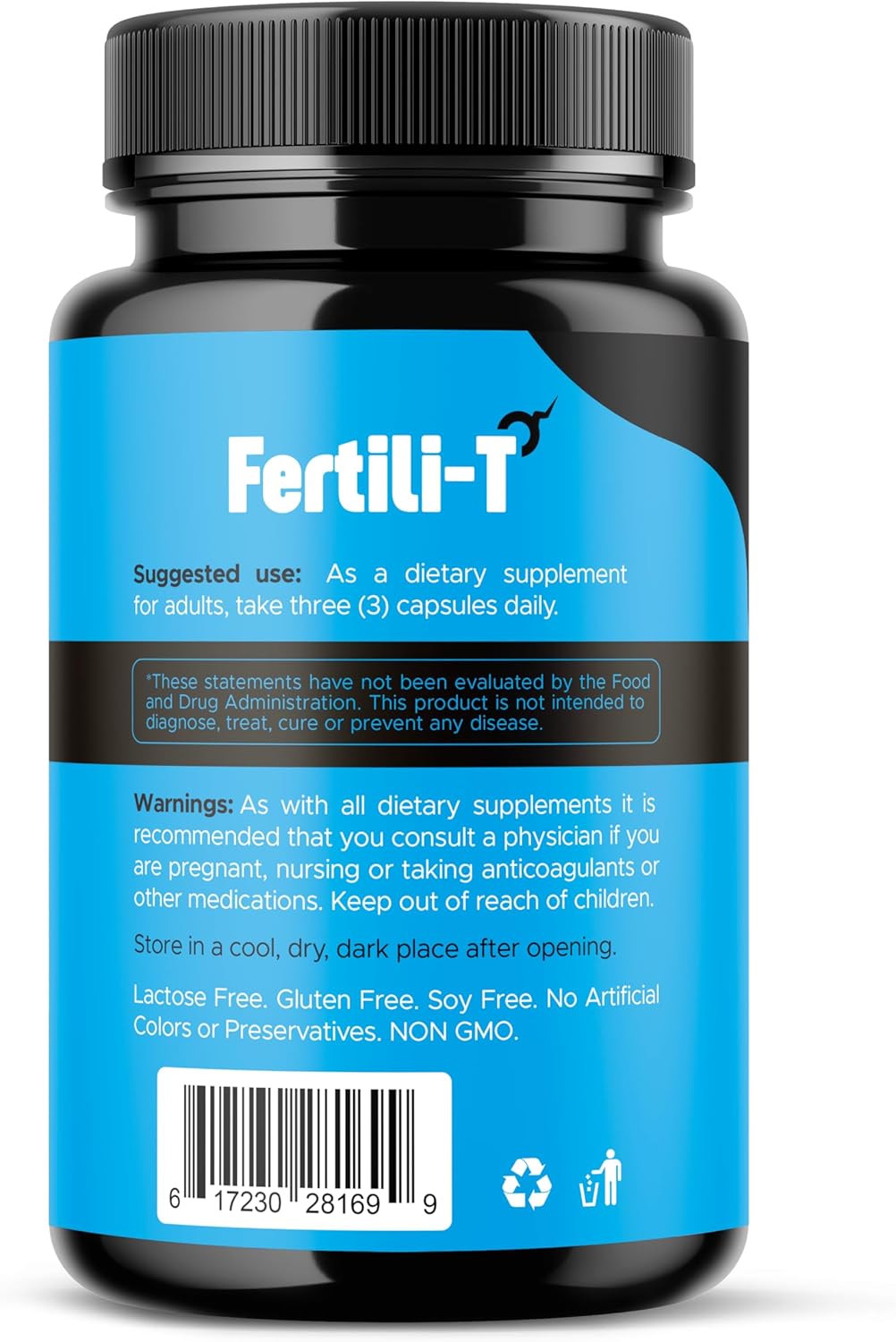 AURA VITAMINS Fertili-T Man Male Fertility Support Capsules - 1500 MG - 90 Count - Enhances Sperm Health, Energy & Wellness - Natural Fertility Optimization - Easy-to-Swallow Formula