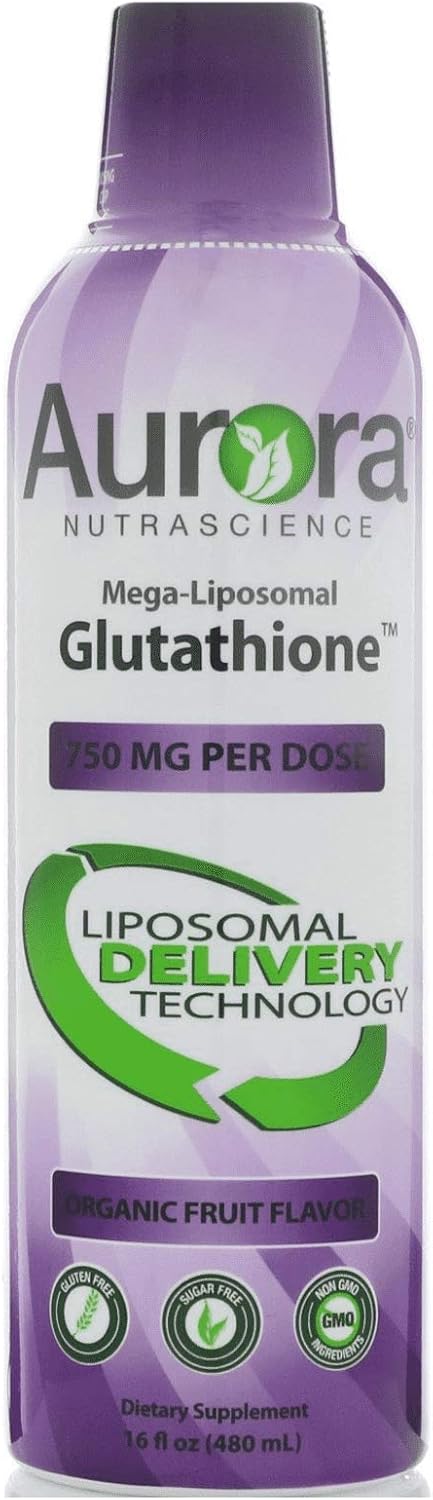 Aurora Mega-Liposomal Glutathione - 750 MG - Fruit Flavored - 16 fl oz