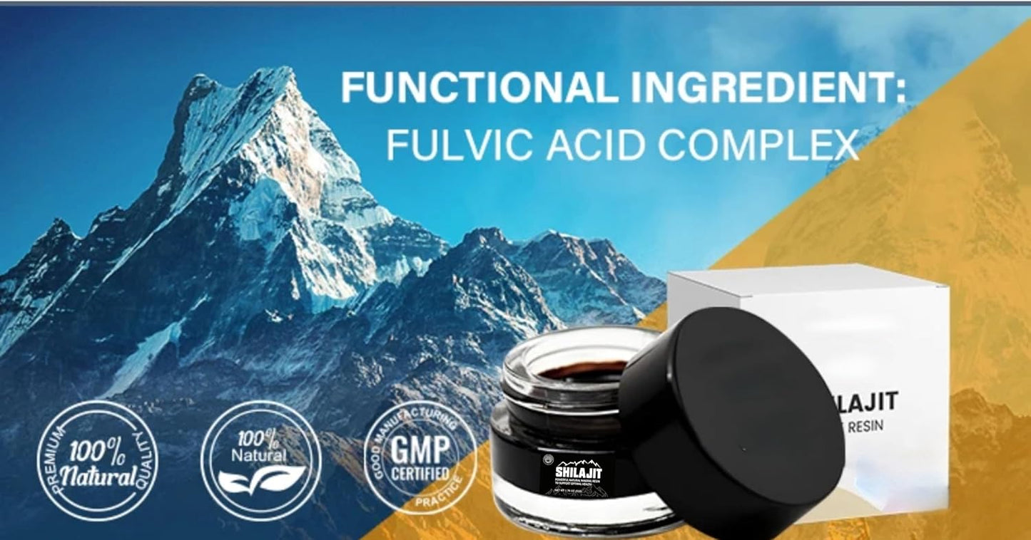 Authentic Himalayan Gold Grade Shilajit Resin - 85+ Trace Minerals - Immune Support - 50g Bottle - Home Studio Collection