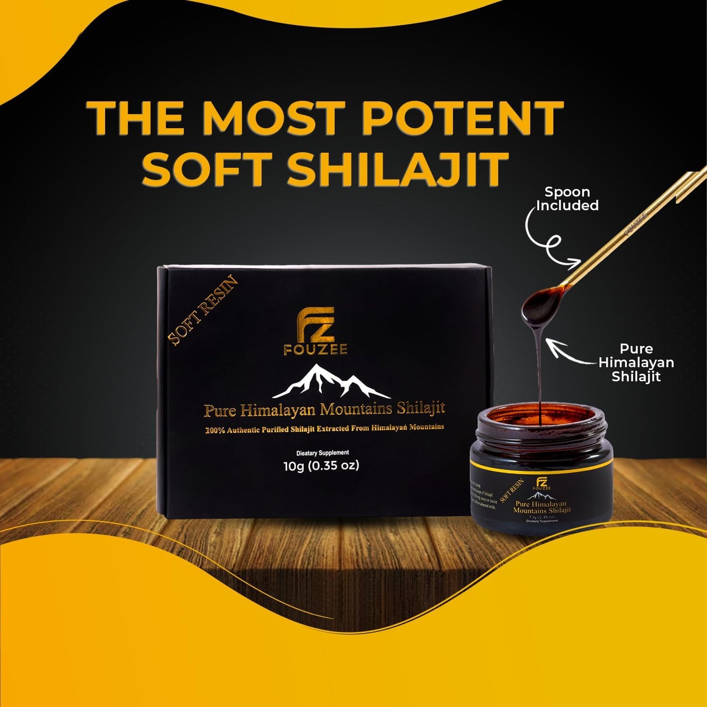 Authentic Pure Himalayan Shilajit Resin Supplement - Natural Trace Minerals for Energy Boost & Immunity - Amber Glass Bottle - 10g