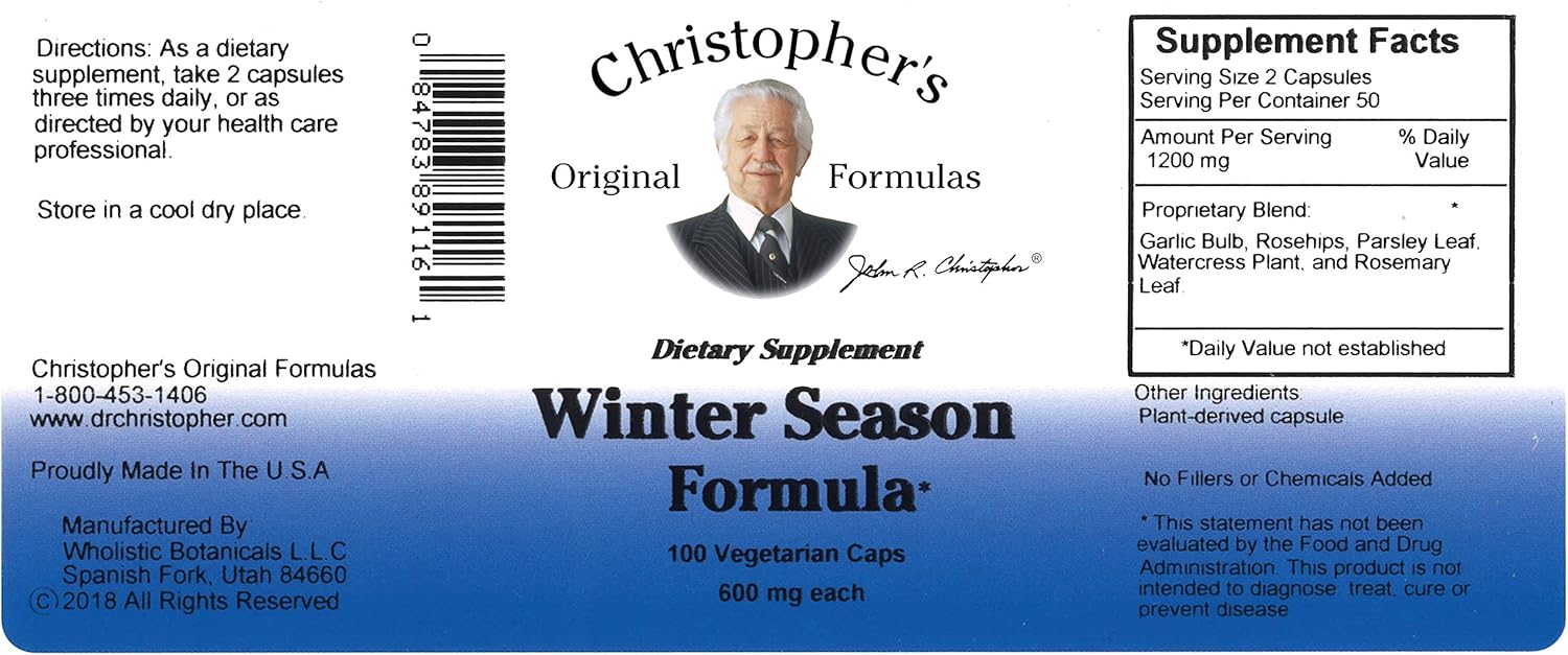 avasee Dr. Christopher's Winter Immune Support Formula - 100 Capsules