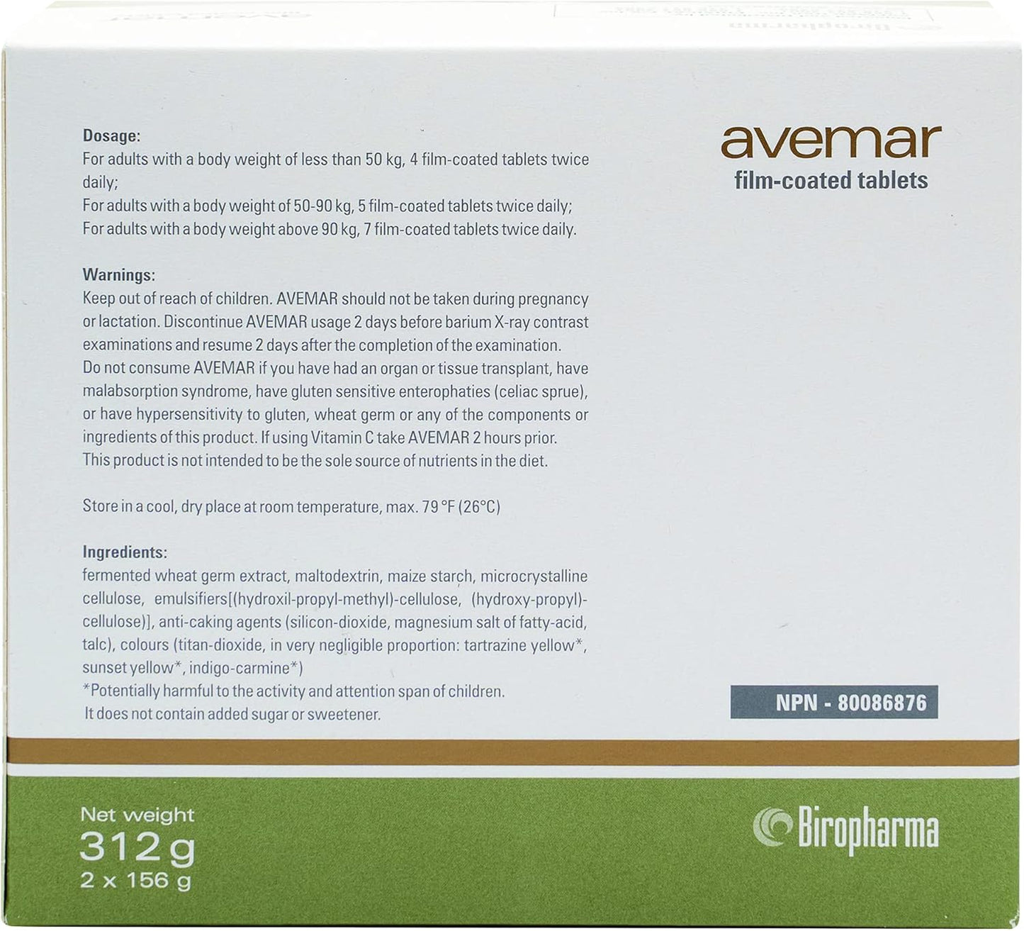 Avemar™ Fermented Wheat Germ Extract Tablets - 300 Count, Natural Daily Immune and Cell Support
