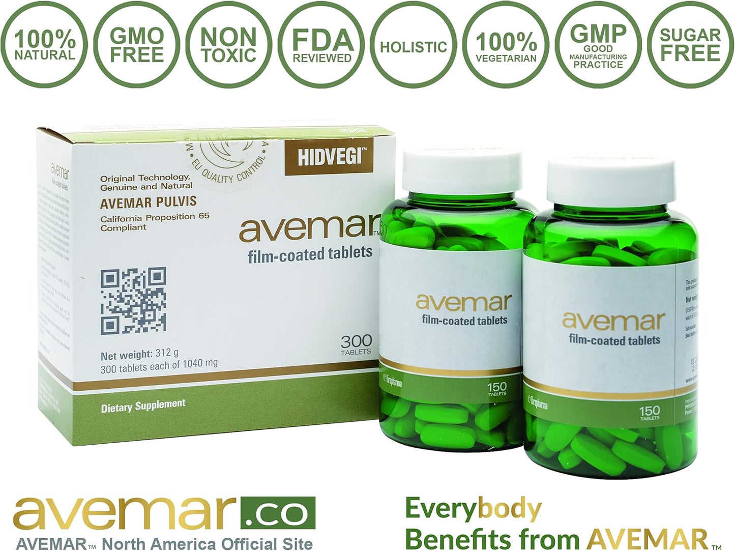Avemar™ Fermented Wheat Germ Extract Tablets - 300 Count, Natural Daily Immune and Cell Support