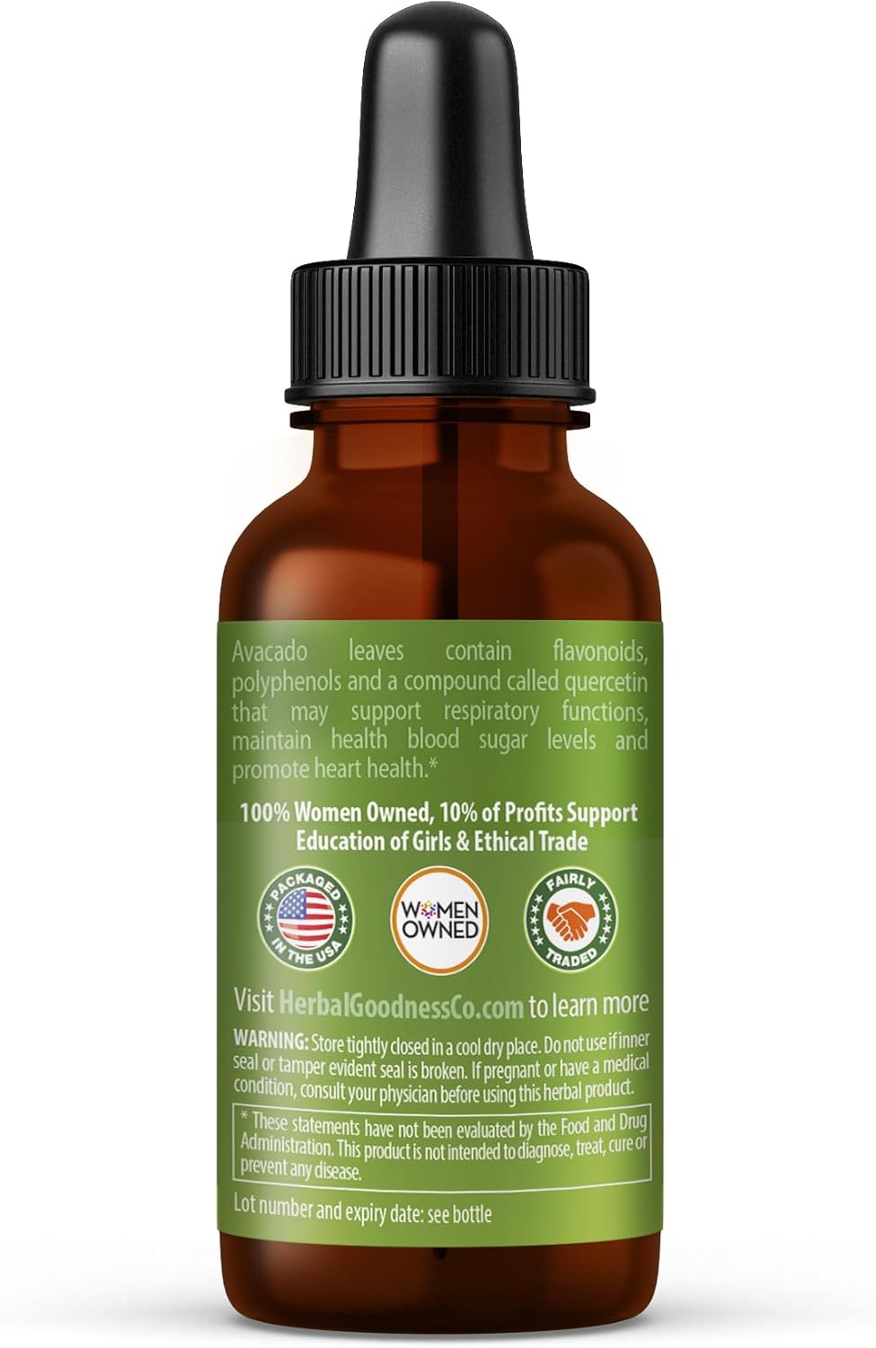 Avocado Leaf Extract Supplement for Skin Care and Collagen Boost - 1oz Bottle - Herbal Goodness