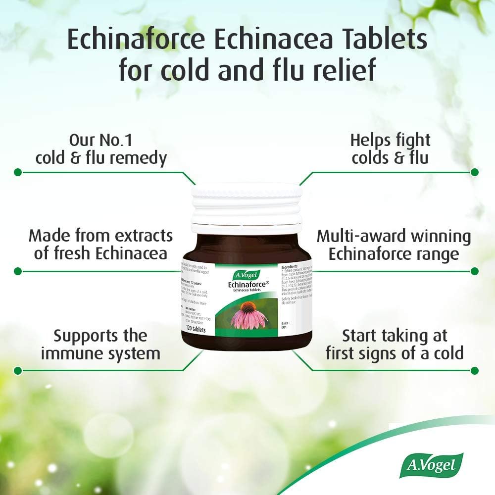A.Vogel Echinaforce Echinacea Tablets 120 Count - Natural Immune Support