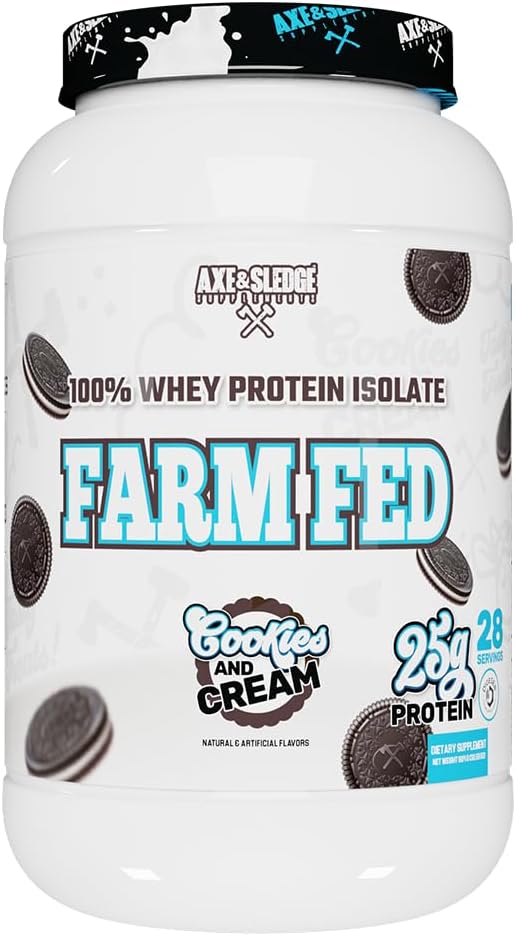 Axe & Sledge Farm Fed Whey Protein Isolate with Digestive Enzymes - Cookies & Cream V2