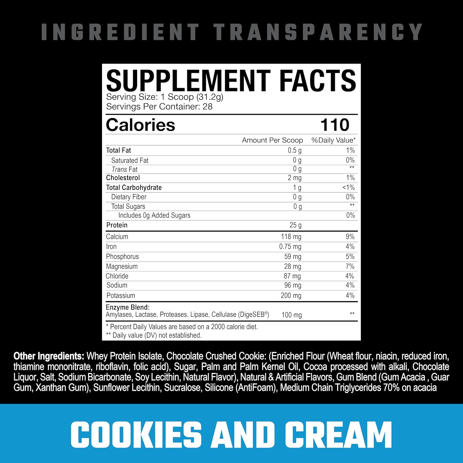 Axe & Sledge Farm Fed Whey Protein Isolate with Digestive Enzymes - Cookies & Cream V2