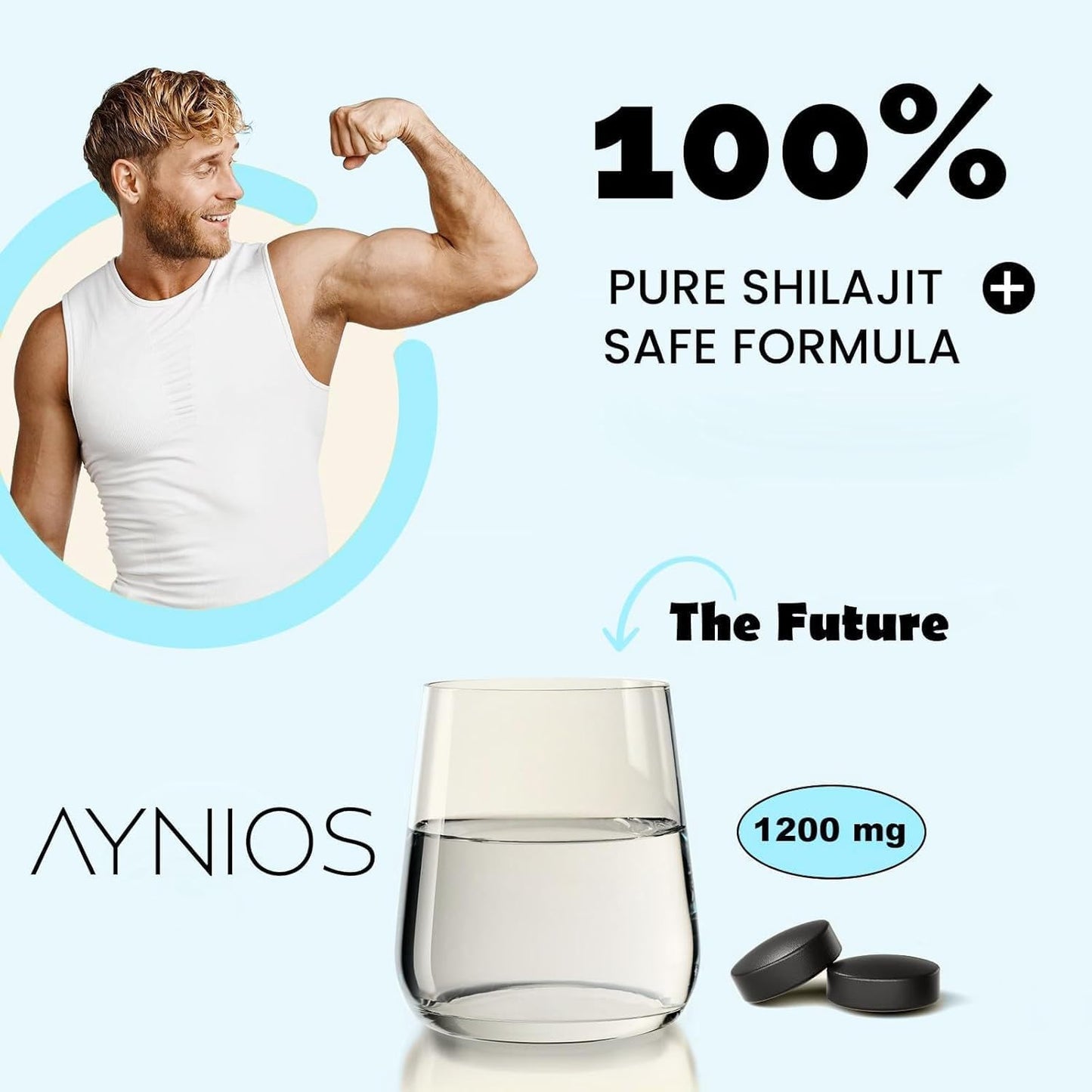 AYNIOS Pure Himalayan Shilajit Dry Drops Tablets - 100% Natural Grade A Supplement for Energy, Metabolism & Immune Support - High Potency with Clean Trace Minerals & Fulvic Acid - Men & Women.