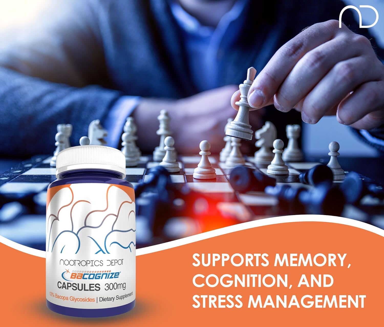 Ayurvedic BaCognize Bacopa Monnieri Capsules | 300mg x 240 | Nootropic Brain Booster for Memory, Focus, and Mood