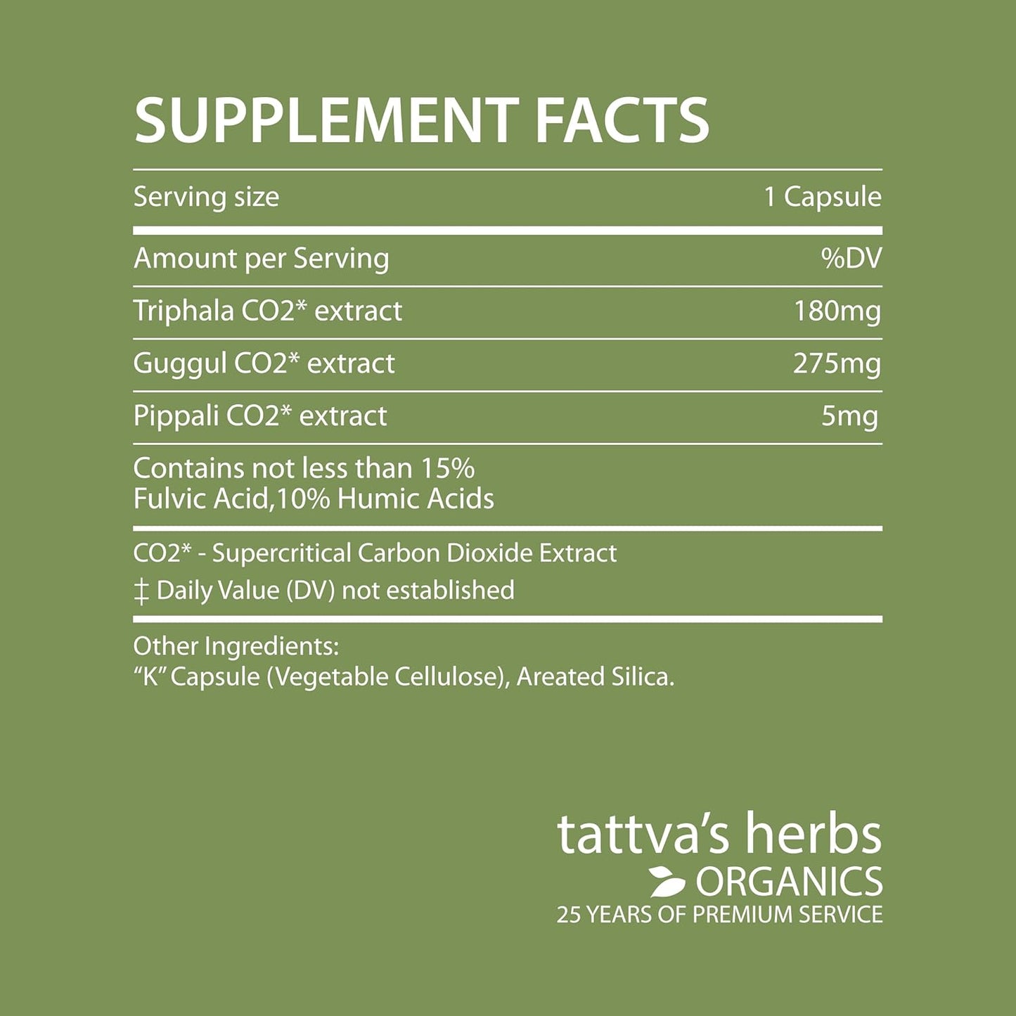 Ayurvedic Digestive Health Support with Tattva's Herbs Triphala Guggul Capsules - 240 Count (2 Pack)