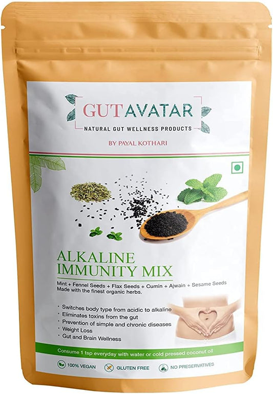 Ayurvedic Gold Alkaline Mix Powder for Immunity Boost, Slimming Formula, Gas Relief - 250g
