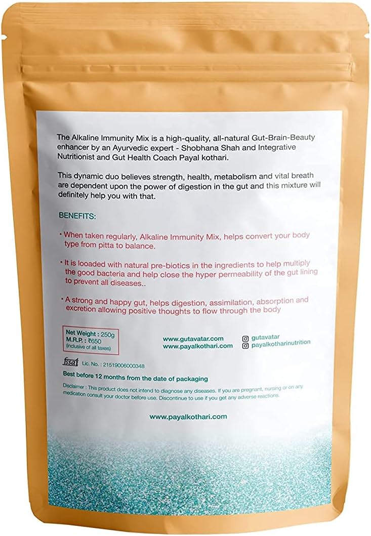 Ayurvedic Gold Alkaline Mix Powder for Immunity Boost, Slimming Formula, Gas Relief - 250g