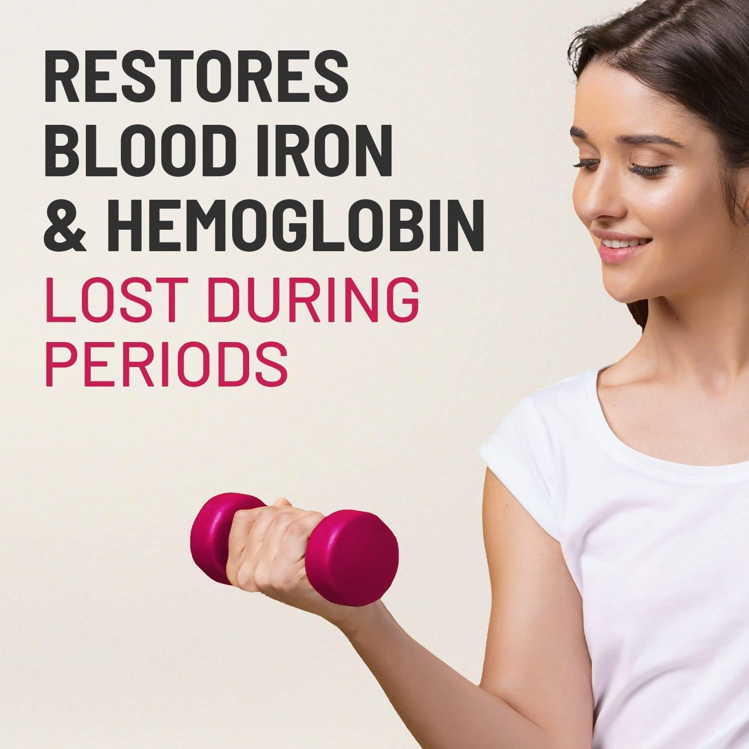 Ayurvedic Iron Folic Acid Supplement for Hemoglobin Support | Nutranix BHM Blood Builder with Calcium, B9, B12, Vitamin C | Anemia, Pregnancy Support | 60 Tablets