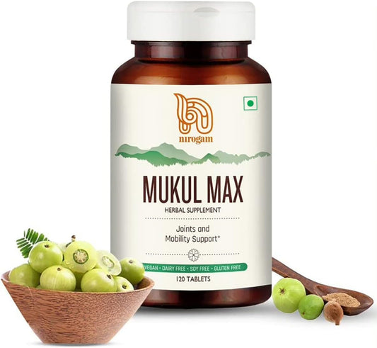 Ayurvedic Joint Health Supplement - Nirogam Mukul Max with 120 Tablets for Optimal Wellness