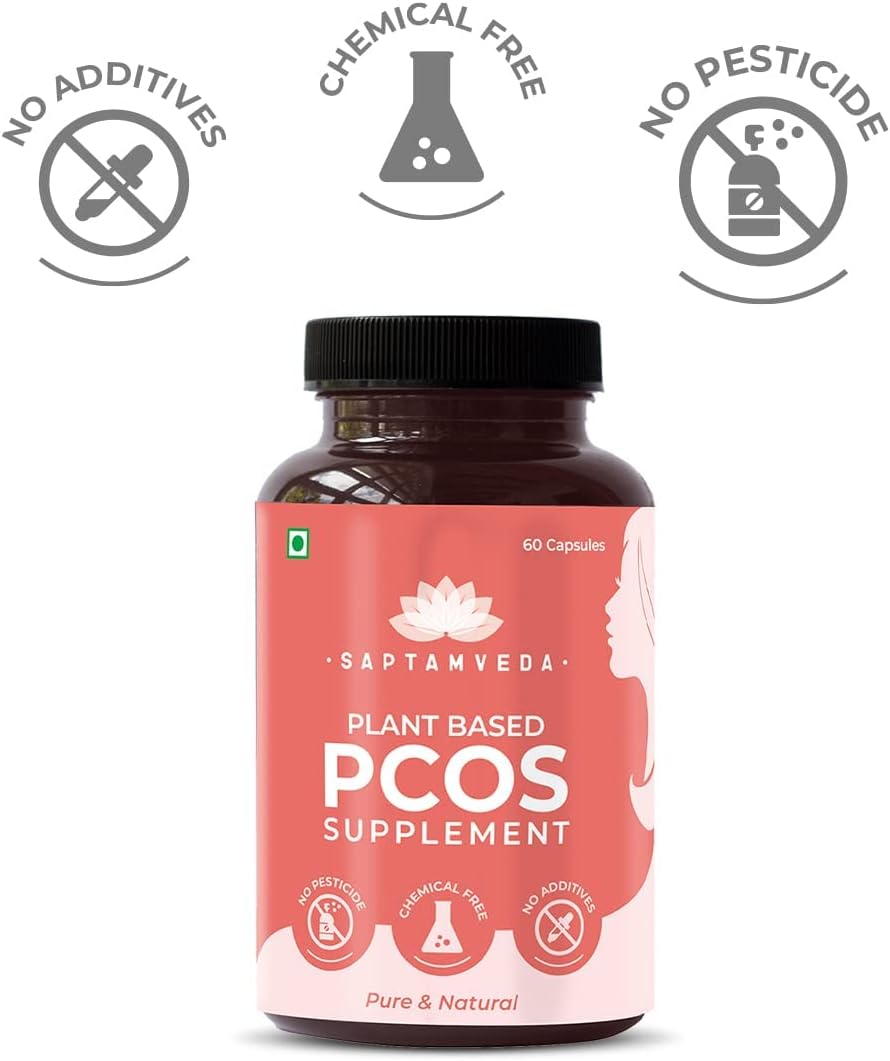 Ayurvedic Plant Based Supplement for PCOS/PCOD | 60 Veg Capsules | 500Mg | Promotes Hormonal Balance & Regular Menstrual Cycles | Women's Health Support