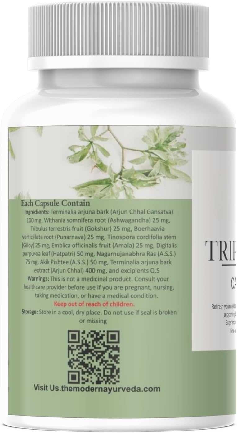 Ayurvedic Triphala Capsules 120ct for Digestive Support, Immune Boost & Antioxidant Benefits - Herbal Blend of Amla, Haritaki & Bibhitaki for Gut Health