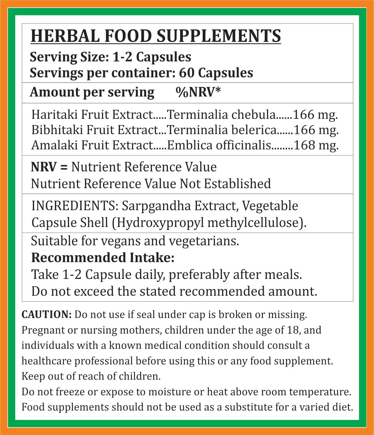 Ayurvedic Triphala Forte Capsules 500mg - 120 Veg Caps | Amalaki, Haritaki, Bibhitaki Extracts for Men & Women | Herbal Remedy - 10:1 Forte