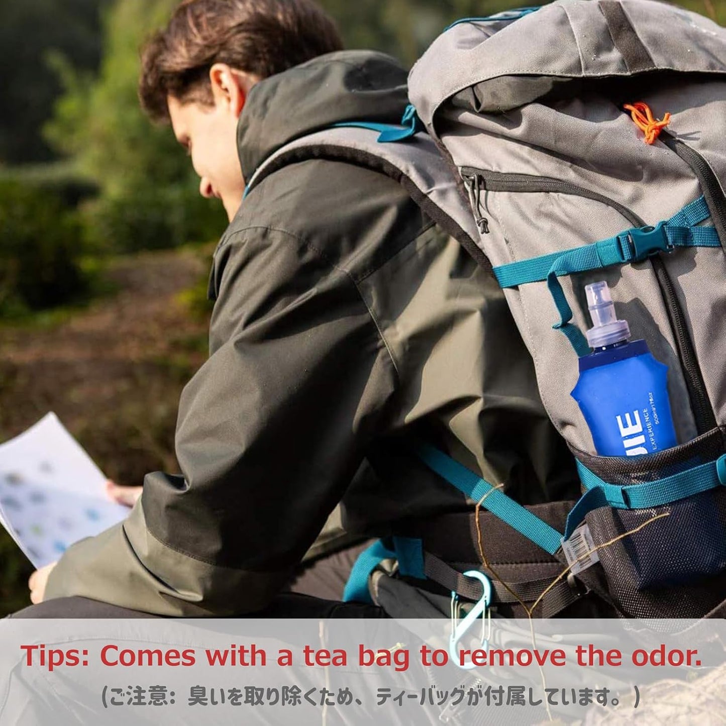 Azarxis Collapsible BPA-Free Soft Flask Water Bottles for Hydration Vest Pack - 250ml, 350ml, 500ml, 600ml - Ideal for Running, Hiking, Cycling, Climbing
